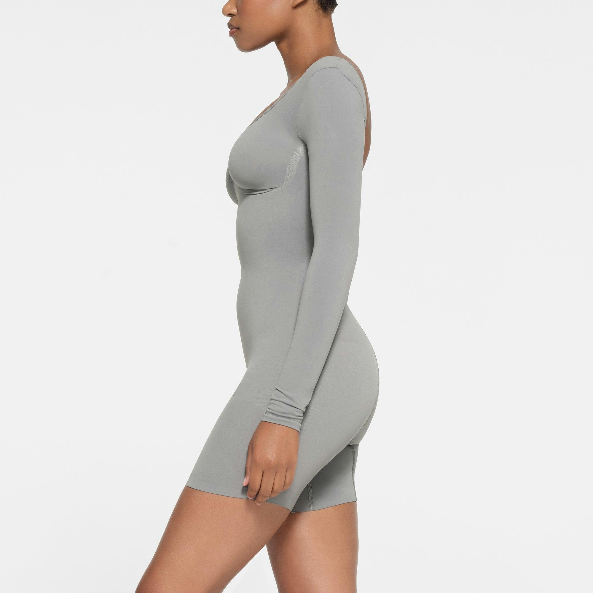 SEAMLESS SCULPT LONG SLEEVE LOW BACK MID THIGH BODYSUIT | PACIFIC Product Image