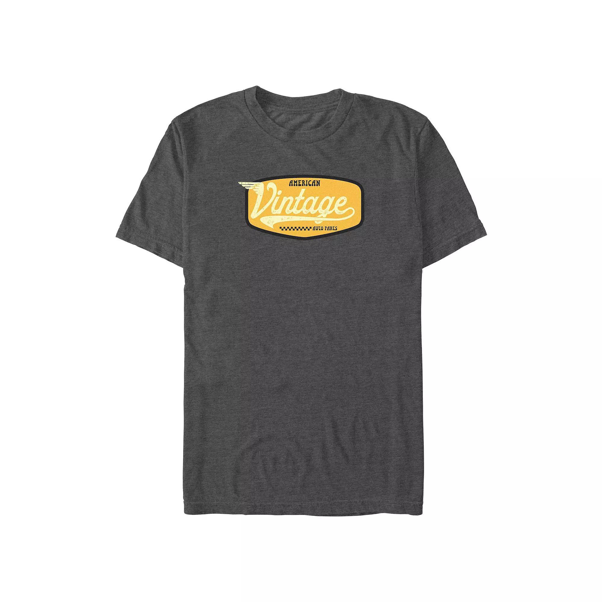 Big & Tall American Vintage Auto Parts Graphic Tee, Men's, Size: 3XL Tall, Grey Heather Product Image