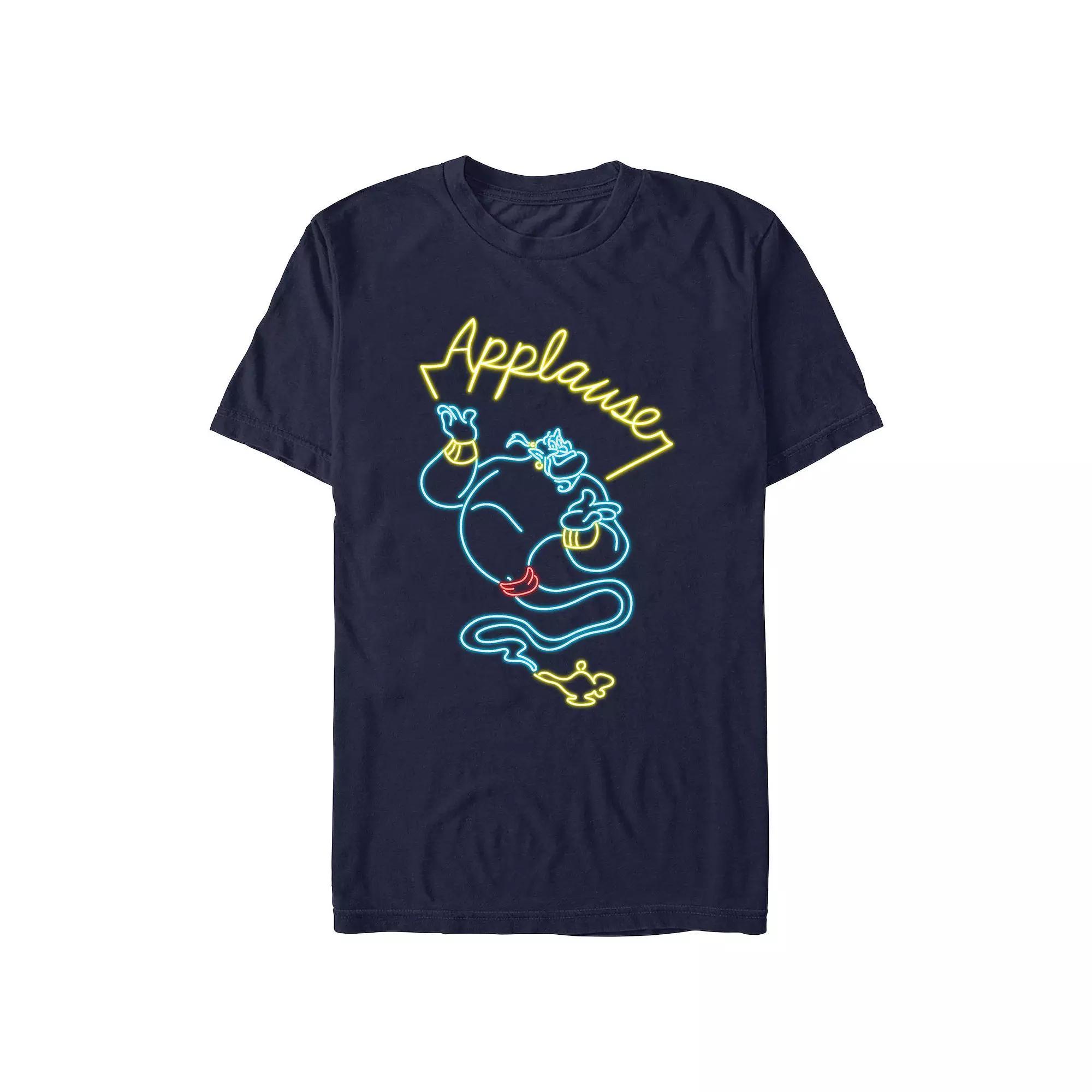 Disney's Aladdin Genie Applause Sign Men's Graphic Tee, Size: XS, Blue Product Image