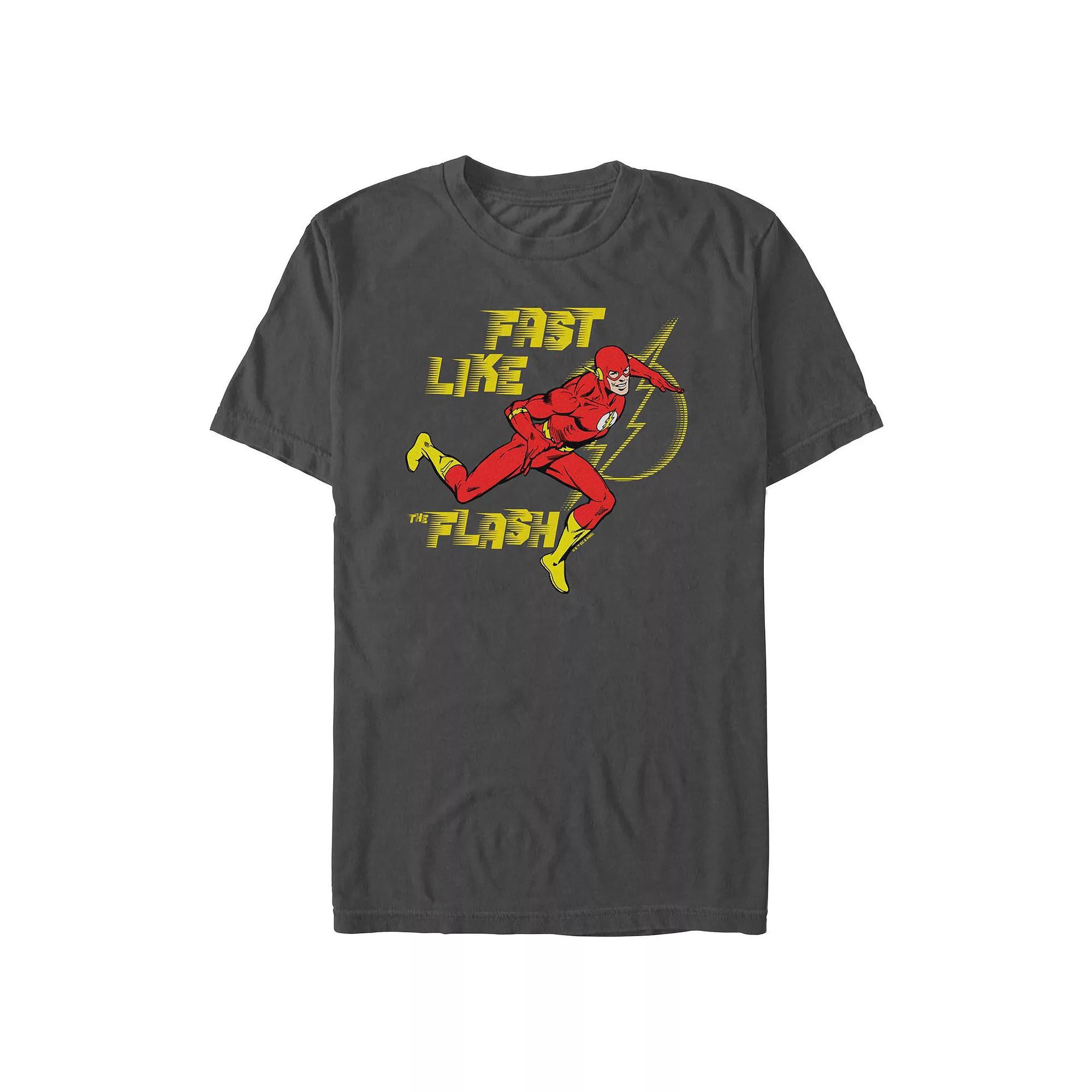 Men's The Flash Fast Like The Flash Graphic Tee, Size: XXL, Grey Product Image