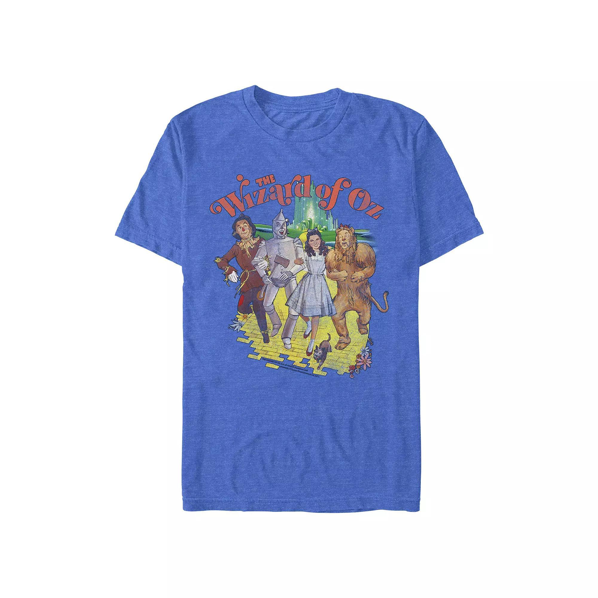 Men's The Wizard of OZ Vintage Poster Graphic Tee, Size: Medium, Royal Grey Product Image