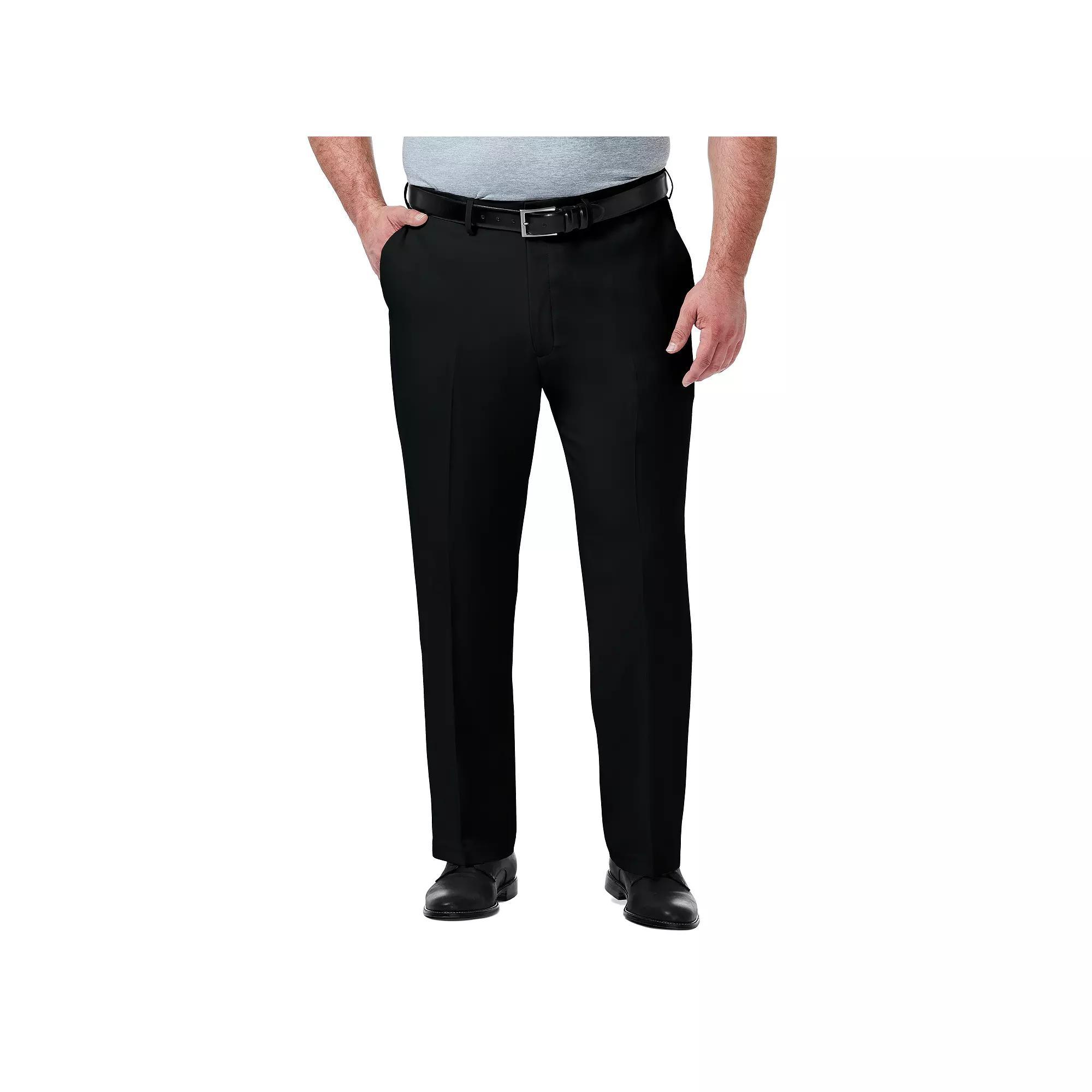 Big & Tall Haggar Premium Comfort Expandable-Waist Classic-Fit Stretch Flat-Front Dress Pants, Mens Product Image