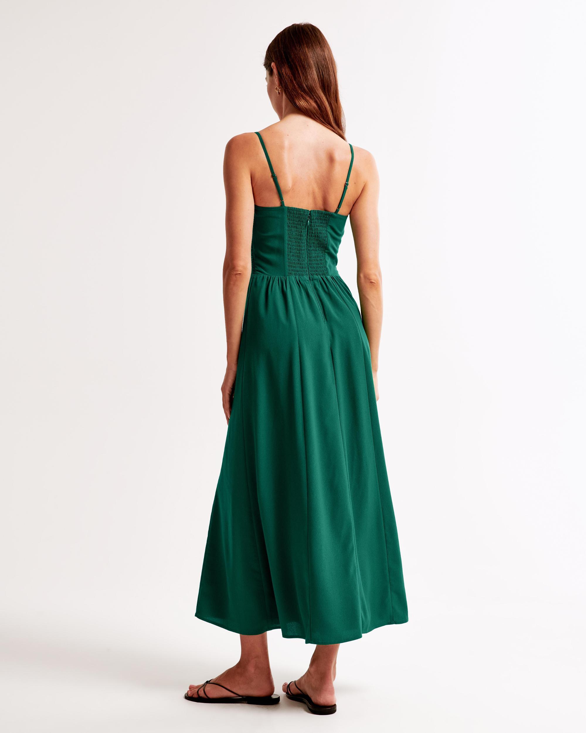 The A&F Emerson Crepe Midi Dress Product Image
