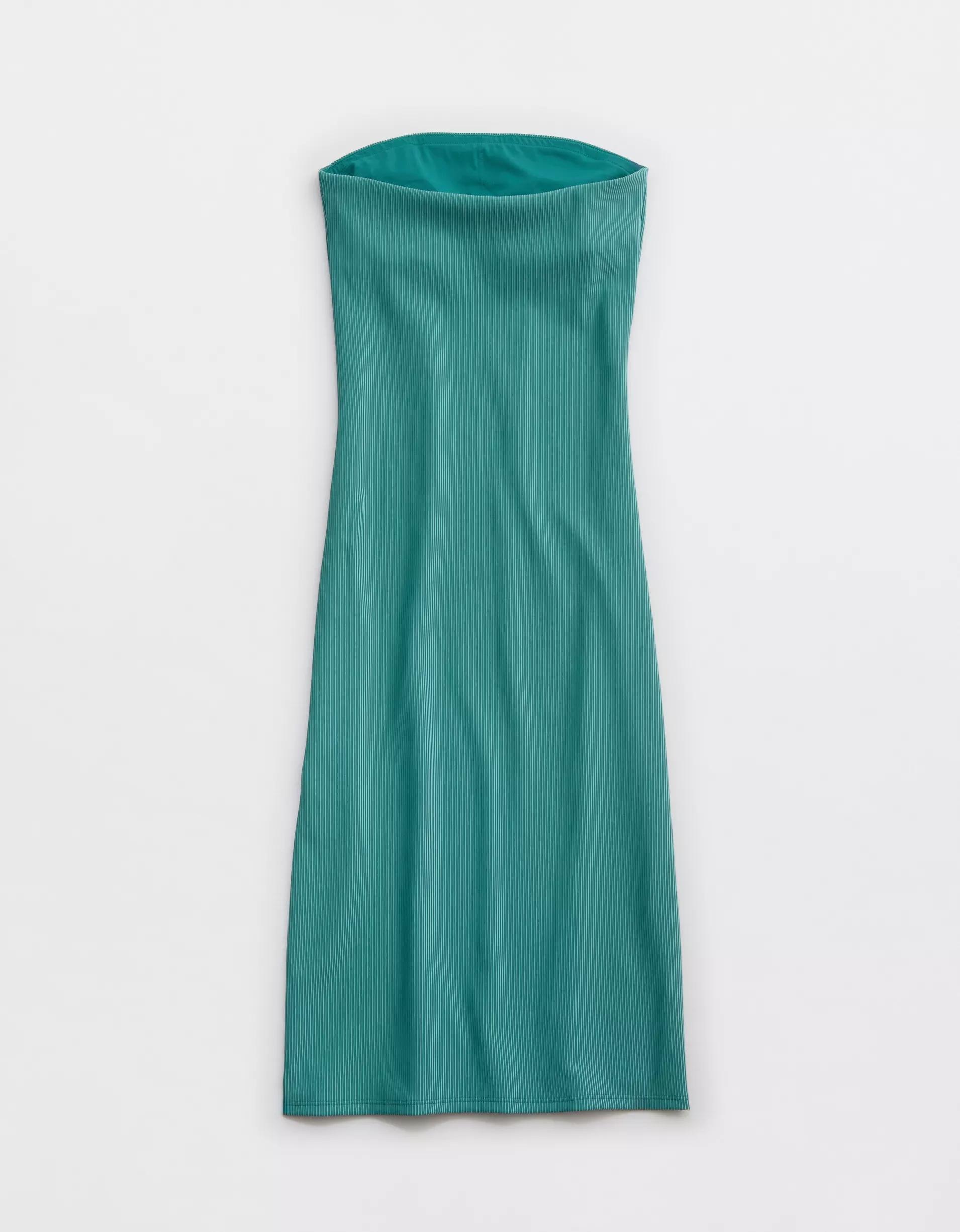 OFFLINE By Aerie Stripe Rib Night Out Midi Tube Dress Product Image