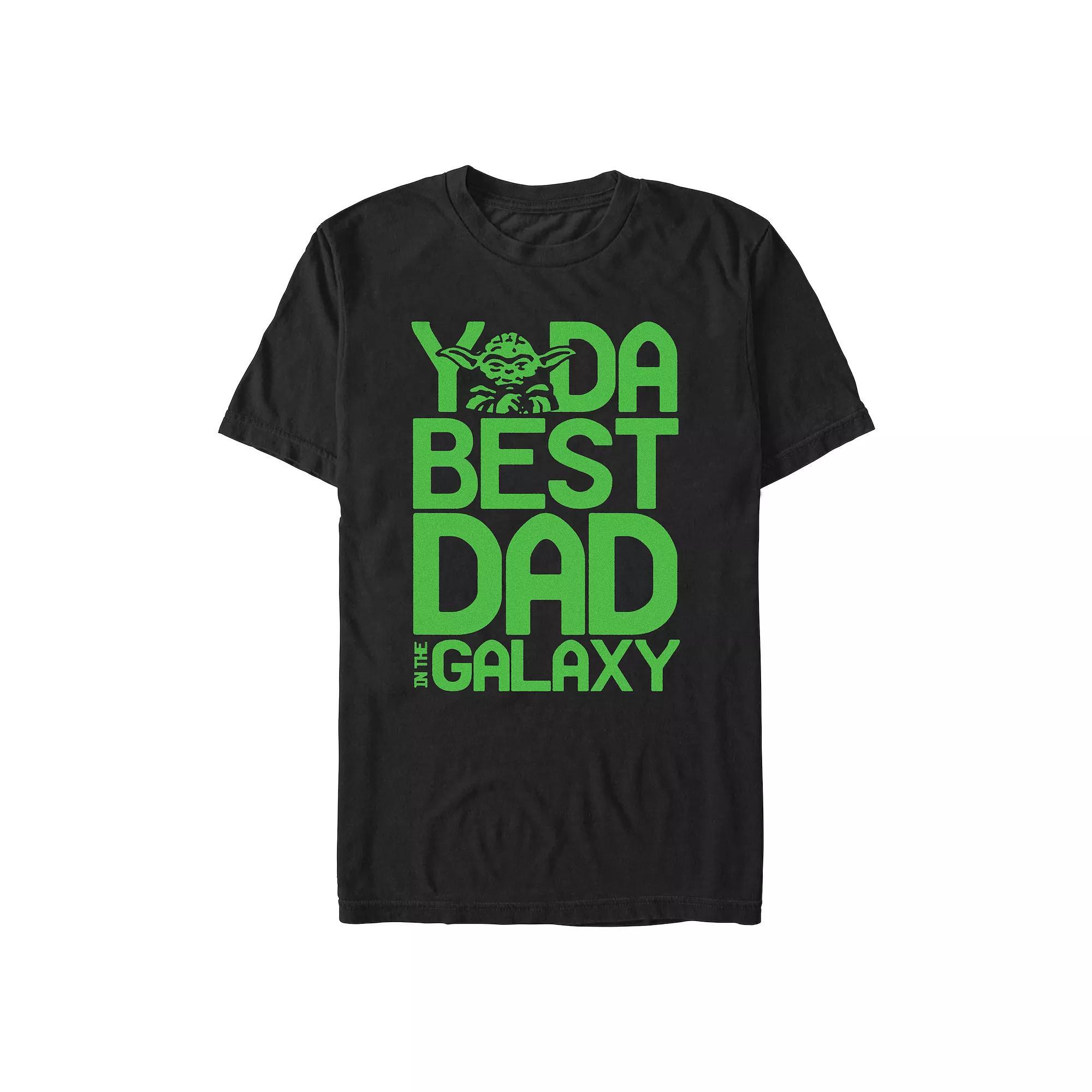 Men's Star Wars Yoda Best Dad In The Galaxy Graphic Tee, Size: XL, Black Product Image