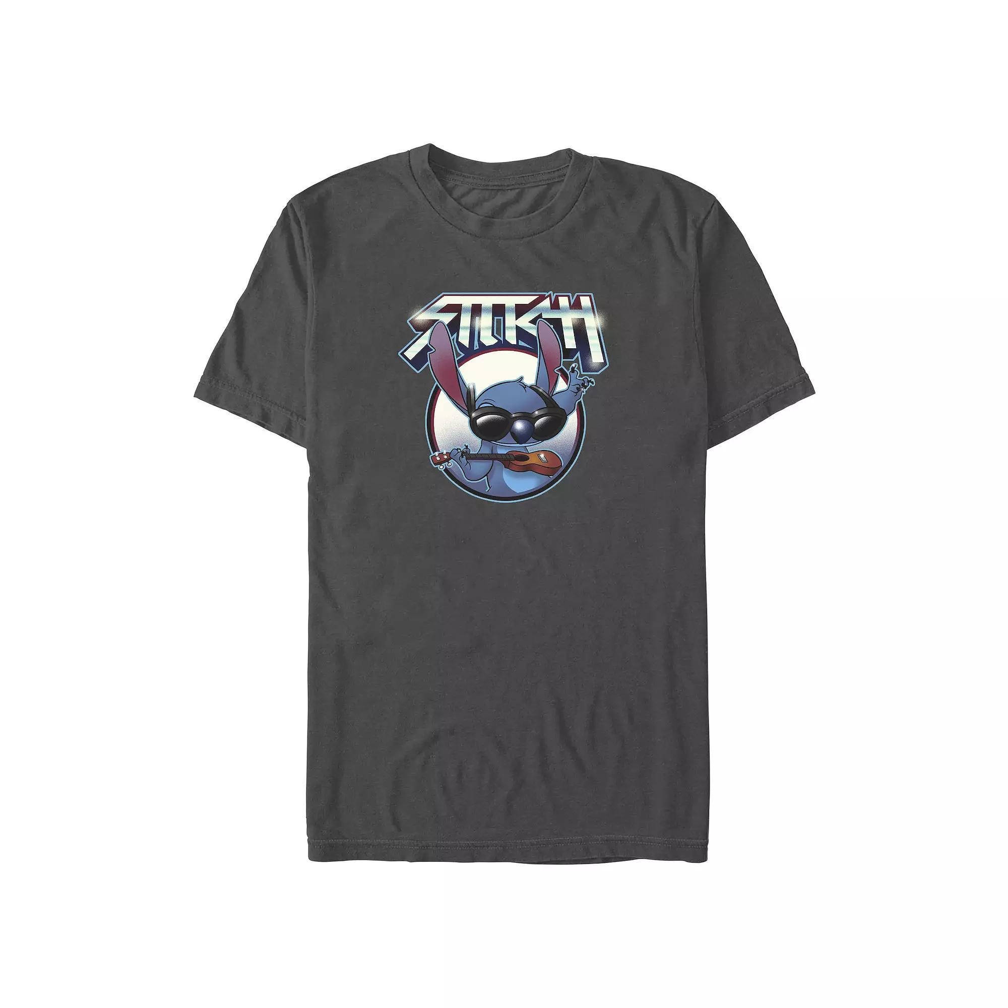 Disney's Lilo & Stitch Chrome Stitch Men's Graphic Tee, Size: Small, Grey Product Image