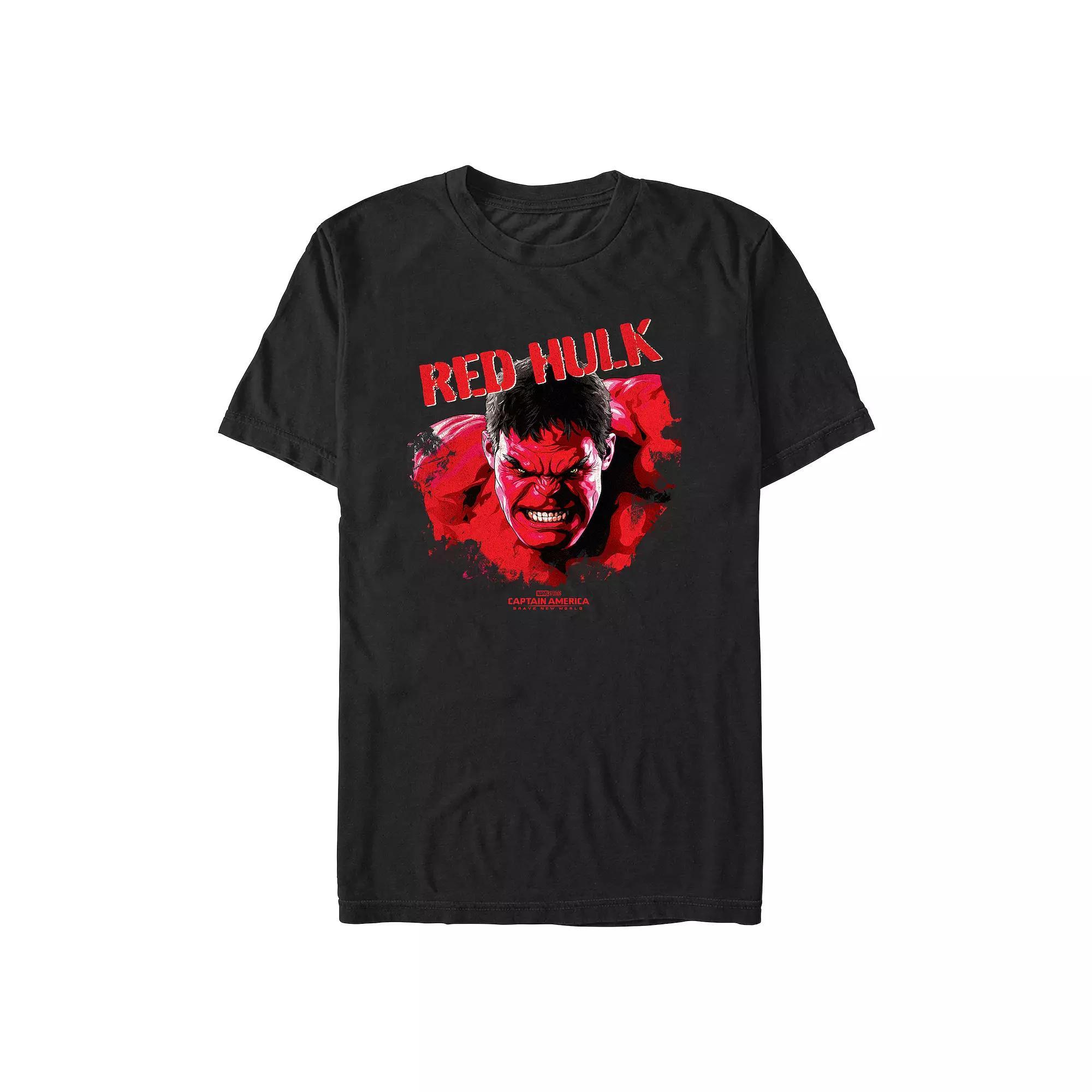 Men's Marvel Captain America Brave New World Red Hulk Poster Graphic Tee, Size: Medium, Black Product Image