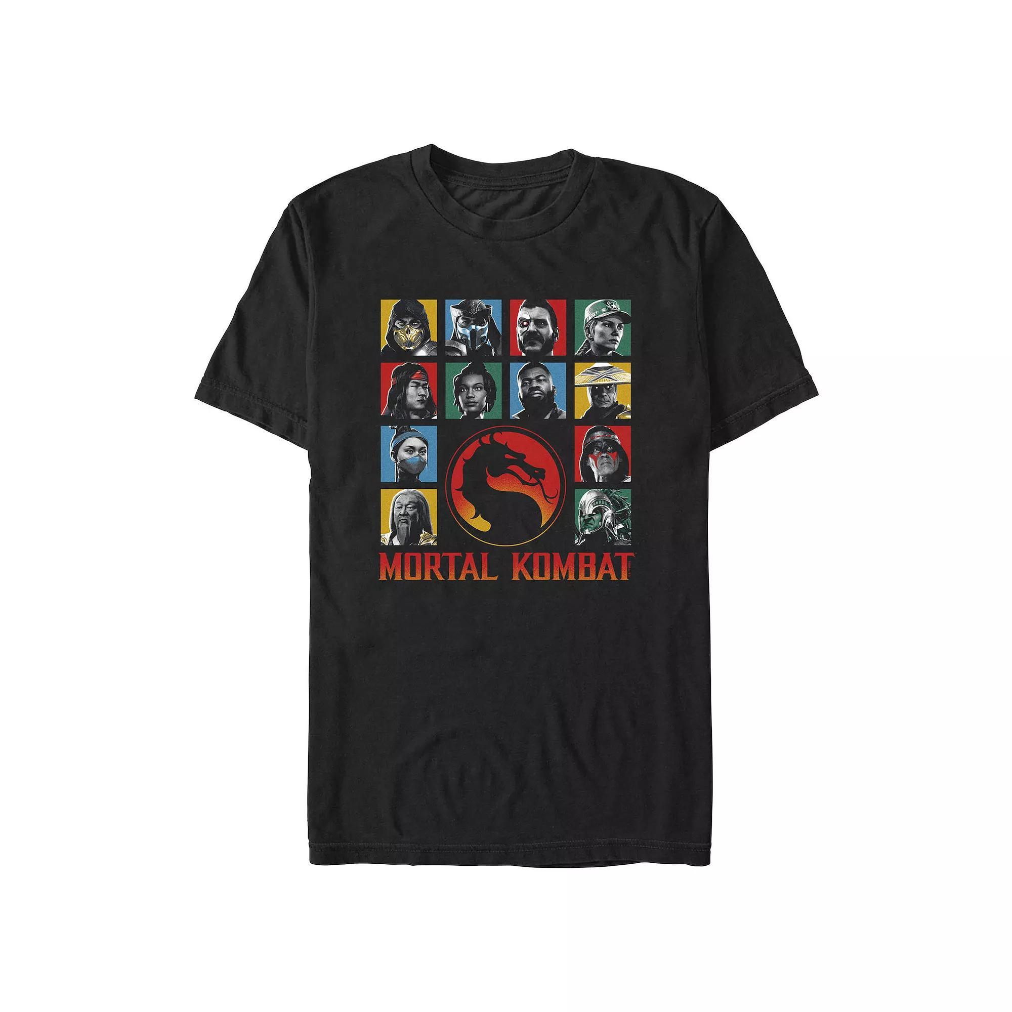 Men's Mortal Kombat Mortal Kombat Fighters Graphic Tee, Size: Medium, Black Product Image