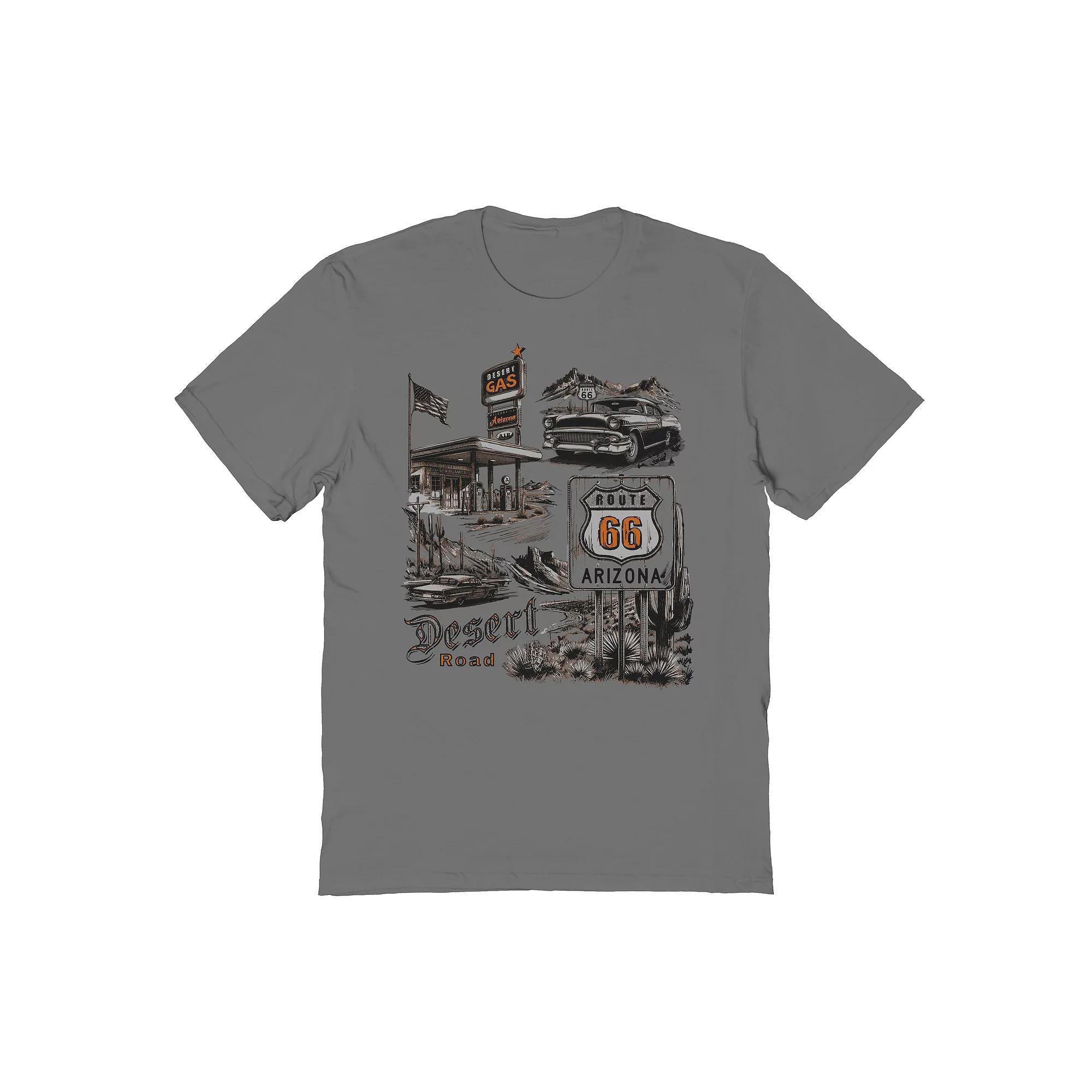 Men's Arizona Desert Road Graphic Tee, Size: XL, Grey Product Image