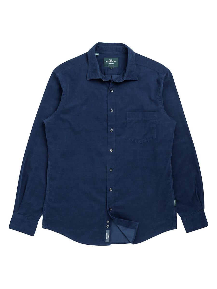 Mens Coal Stream Slim Fit Corduroy Casual Button-Down Shirt Product Image