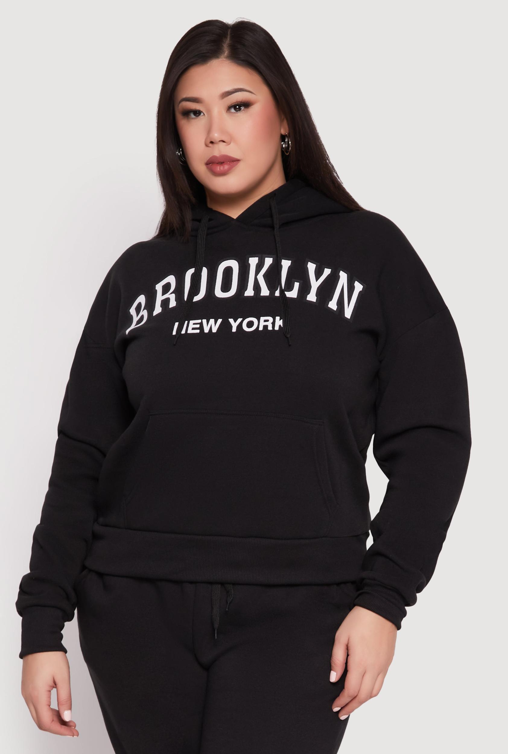 Womens Plus Size Fleece Brooklyn Pullover Hoodie Product Image