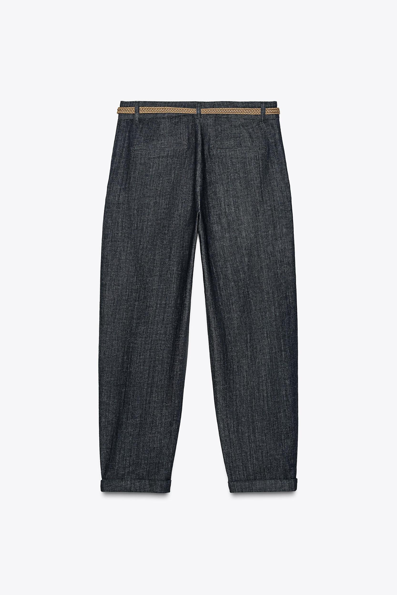 Z1975 BRAIDED BELT CHINO DENIM PANTS Product Image