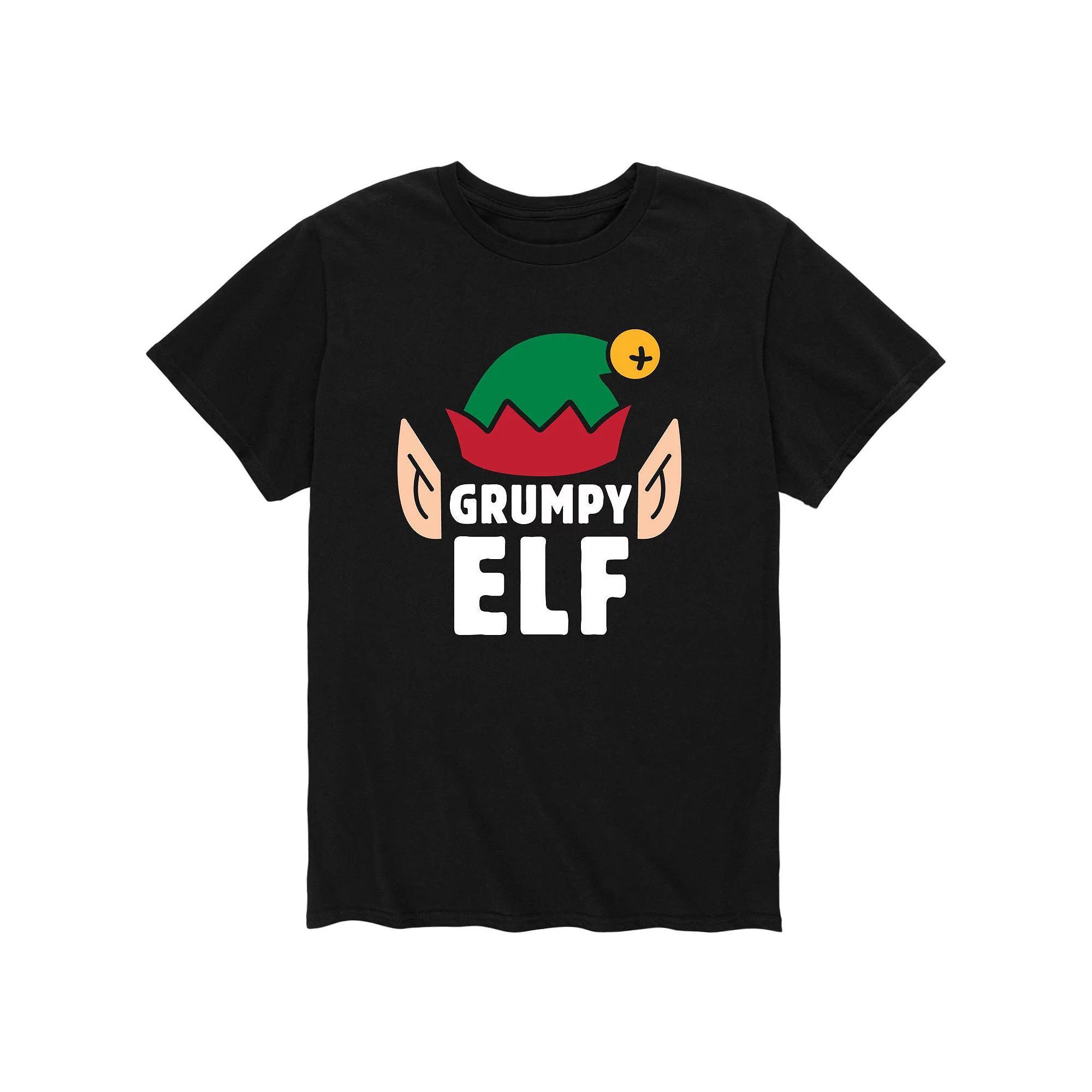 Big & Tall Grumpy Elf Tee, Mens Blue Product Image