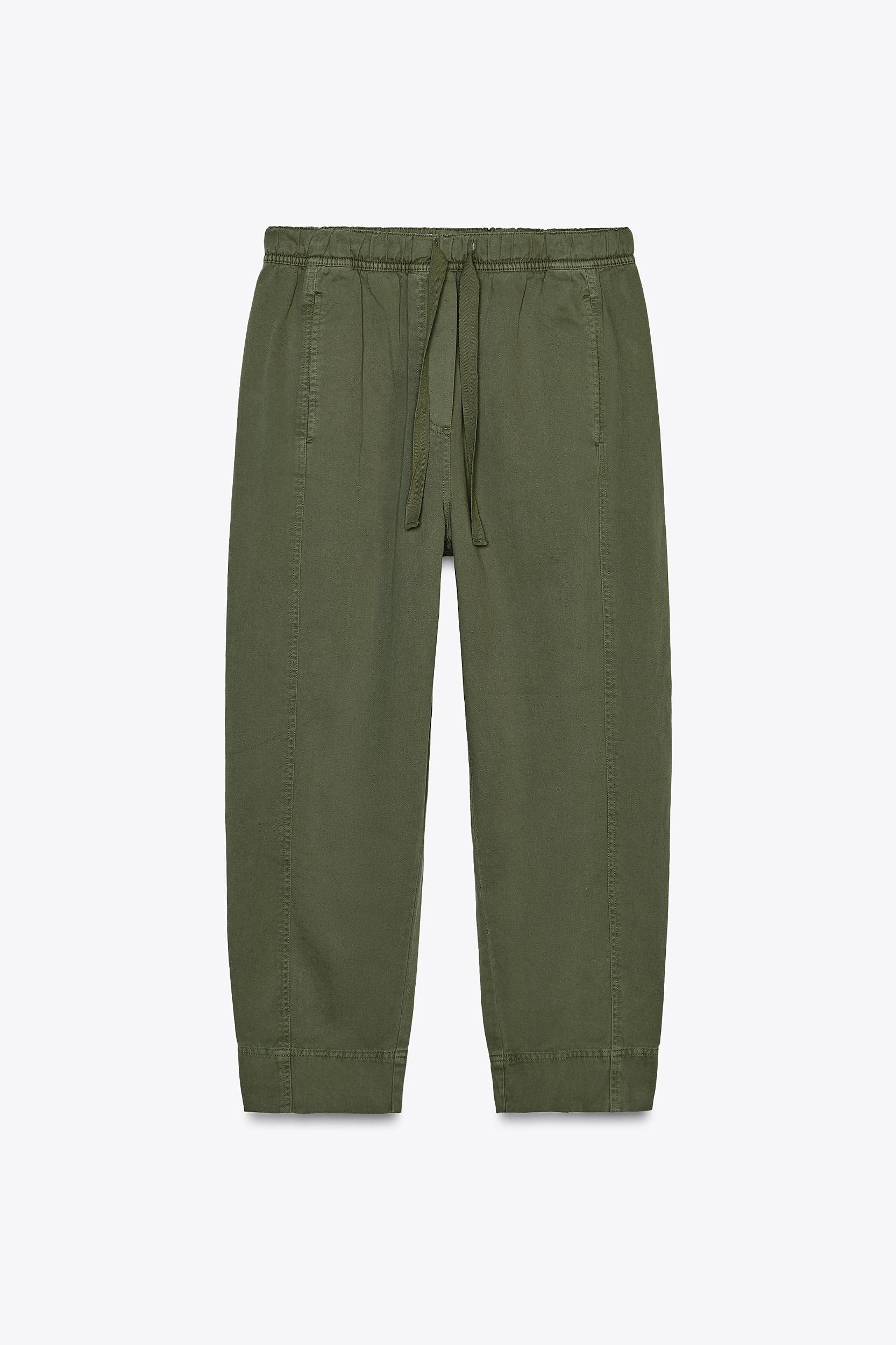 ELASTIC WAISTBAND COTTON PANTS Product Image