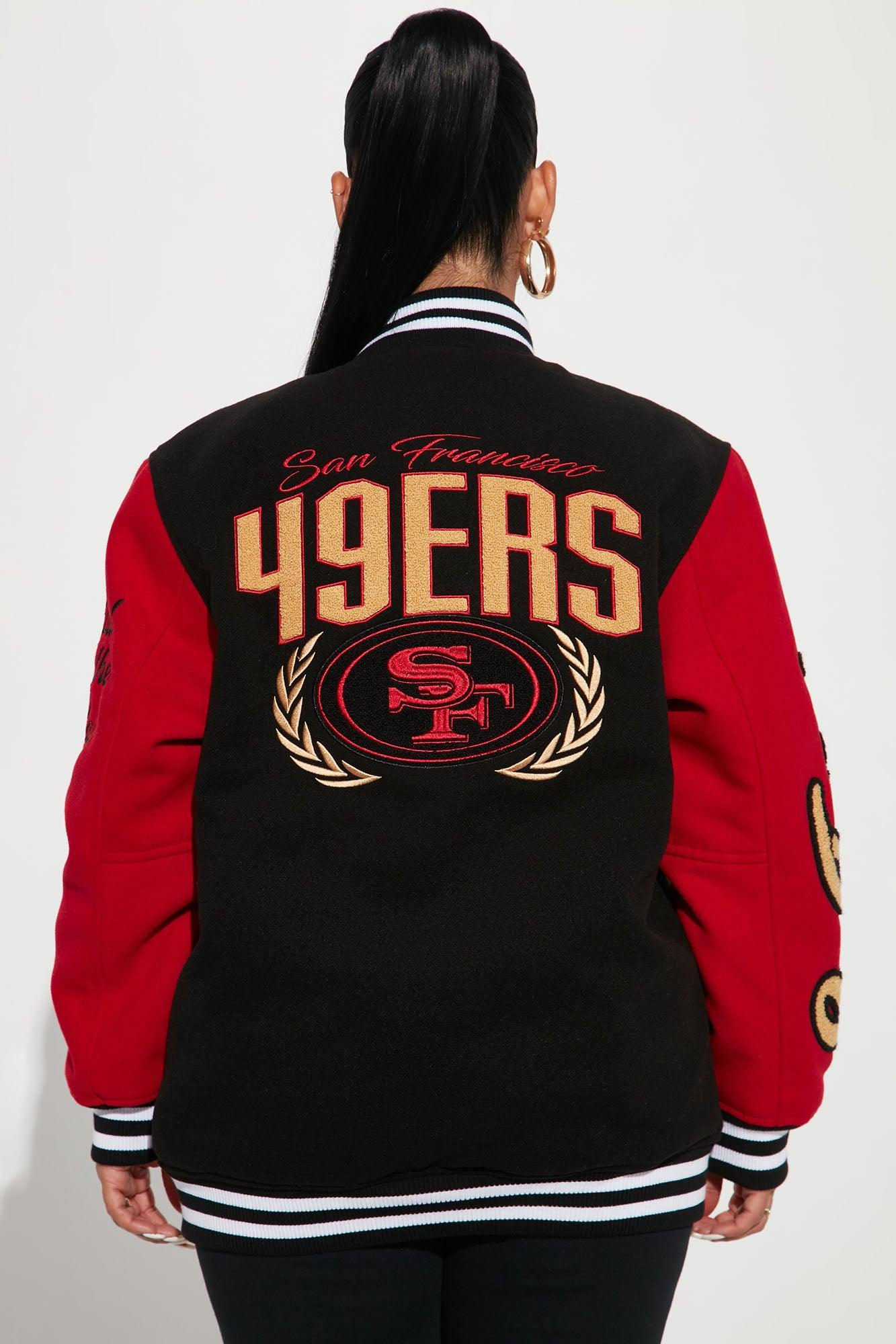 49ers Letterman Jacket - Black/Red Product Image