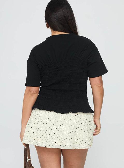 Sonsie Mini Skirt Cream Curve Product Image