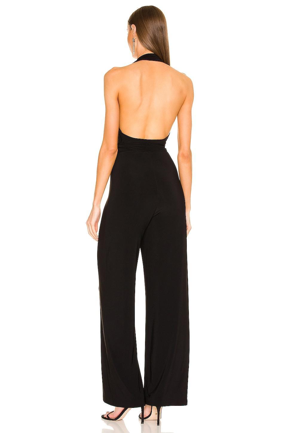Norma Kamali Halter Wide Leg Jumpsuit Product Image