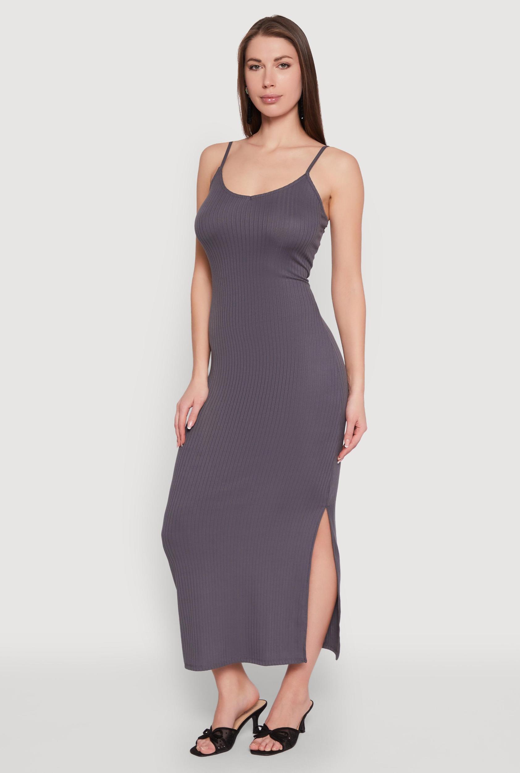 Womens Ribbed Knit Cami Maxi Dress Product Image