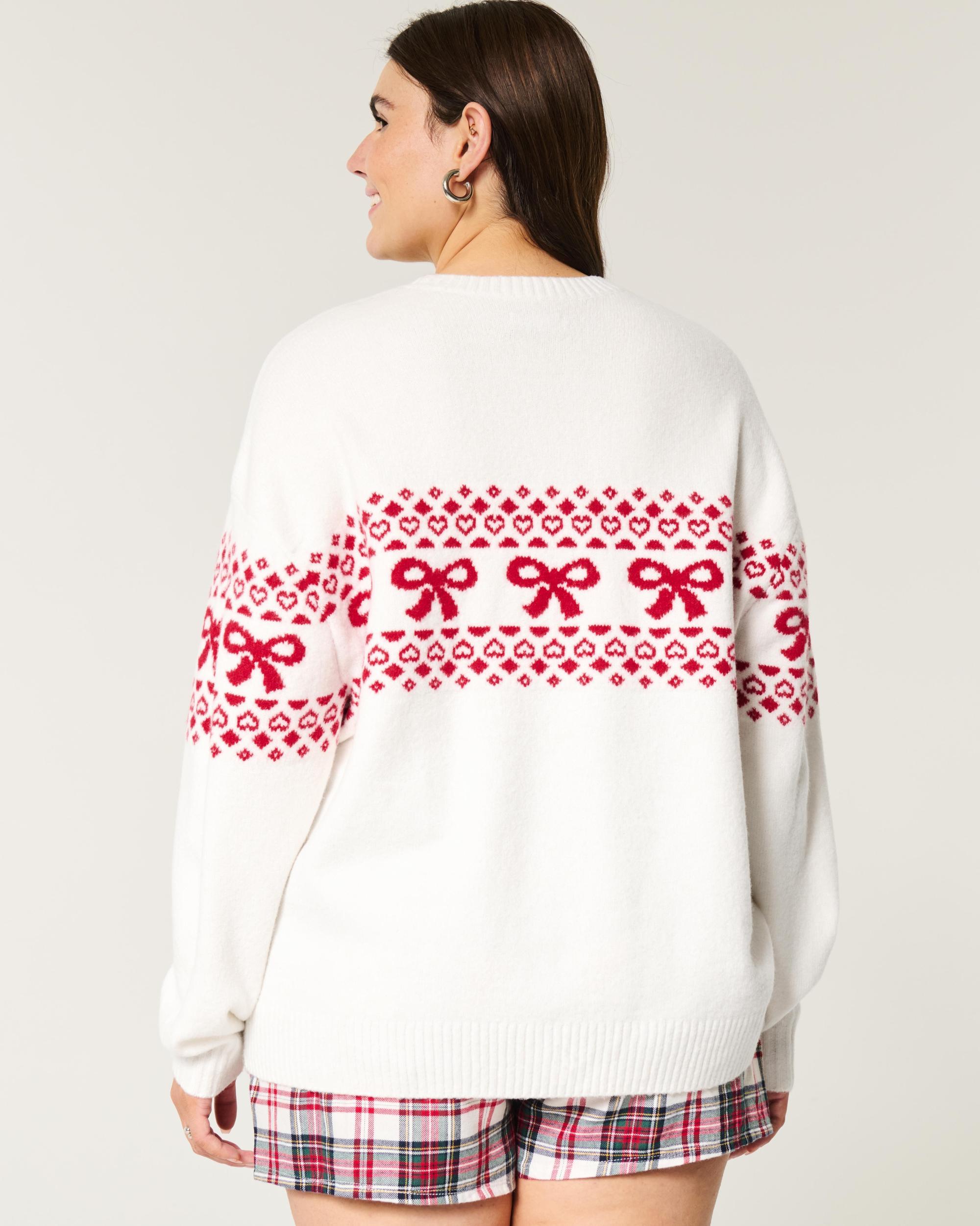 Hollister Comfy Cloud Ice Skates Graphic Crew Sweater Product Image