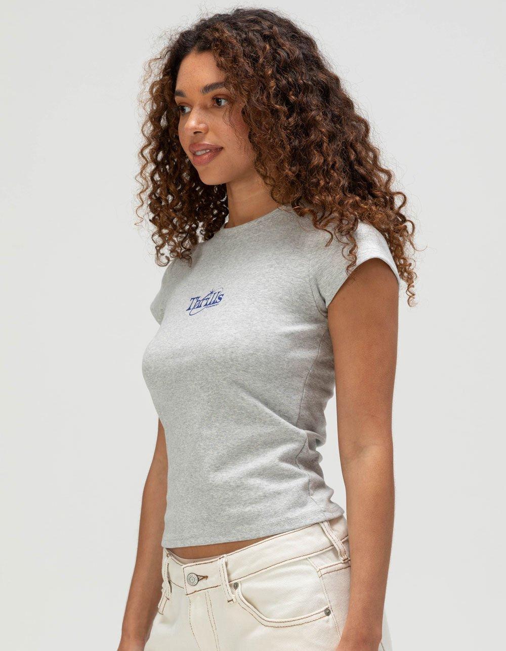 THRILLS Ambient Womens Fitted Tee - HEATHER GRAY Product Image