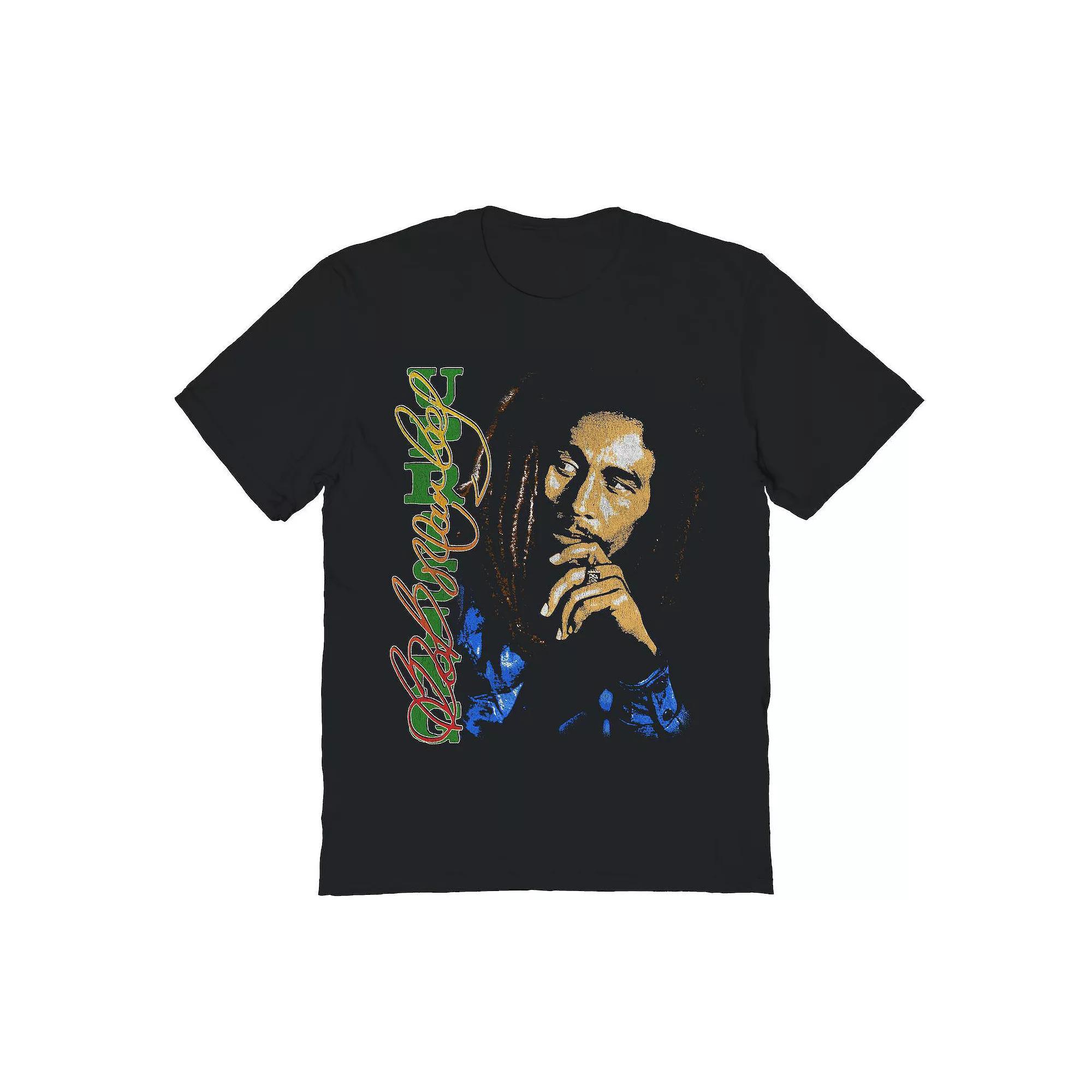 Men's Bob Marley Uprising Smoking Graphic Tee, Size: XXL, Black Product Image
