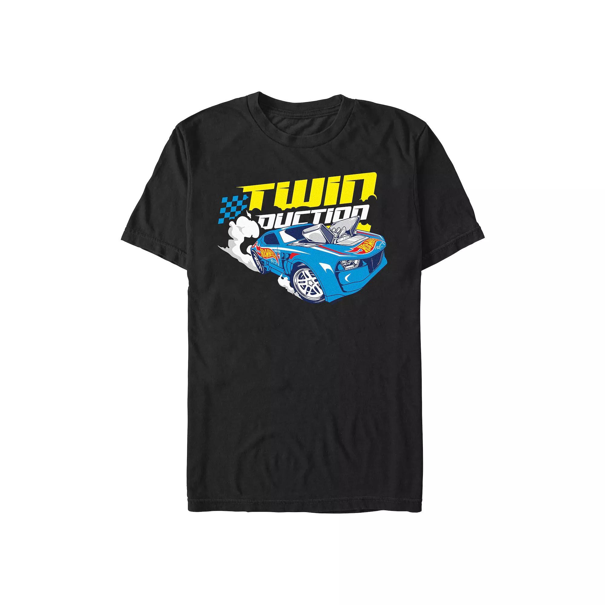 Men's Hot Wheels Twin Duction Graphic Tee, Size: XXL, Black Product Image
