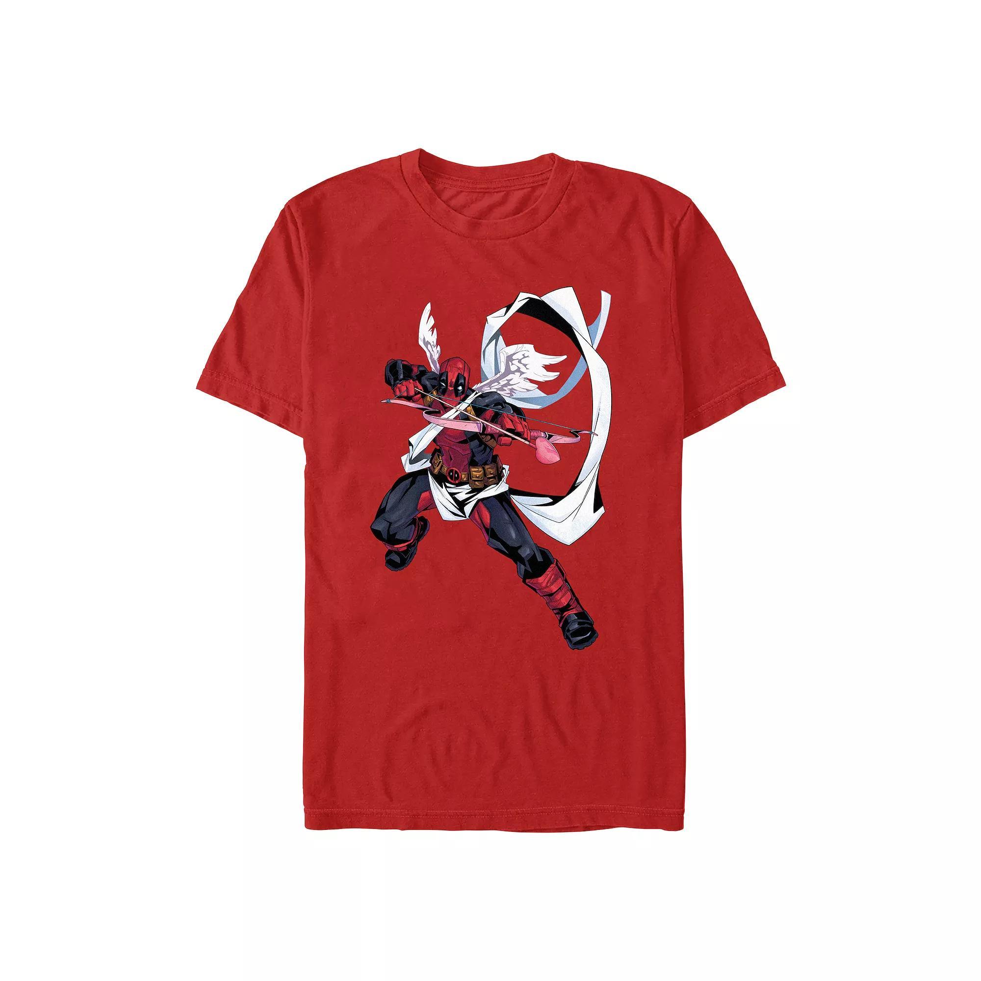 Men's Marvel Deadpool Dressed As Cupid Graphic Tee, Size: XS, Red Product Image