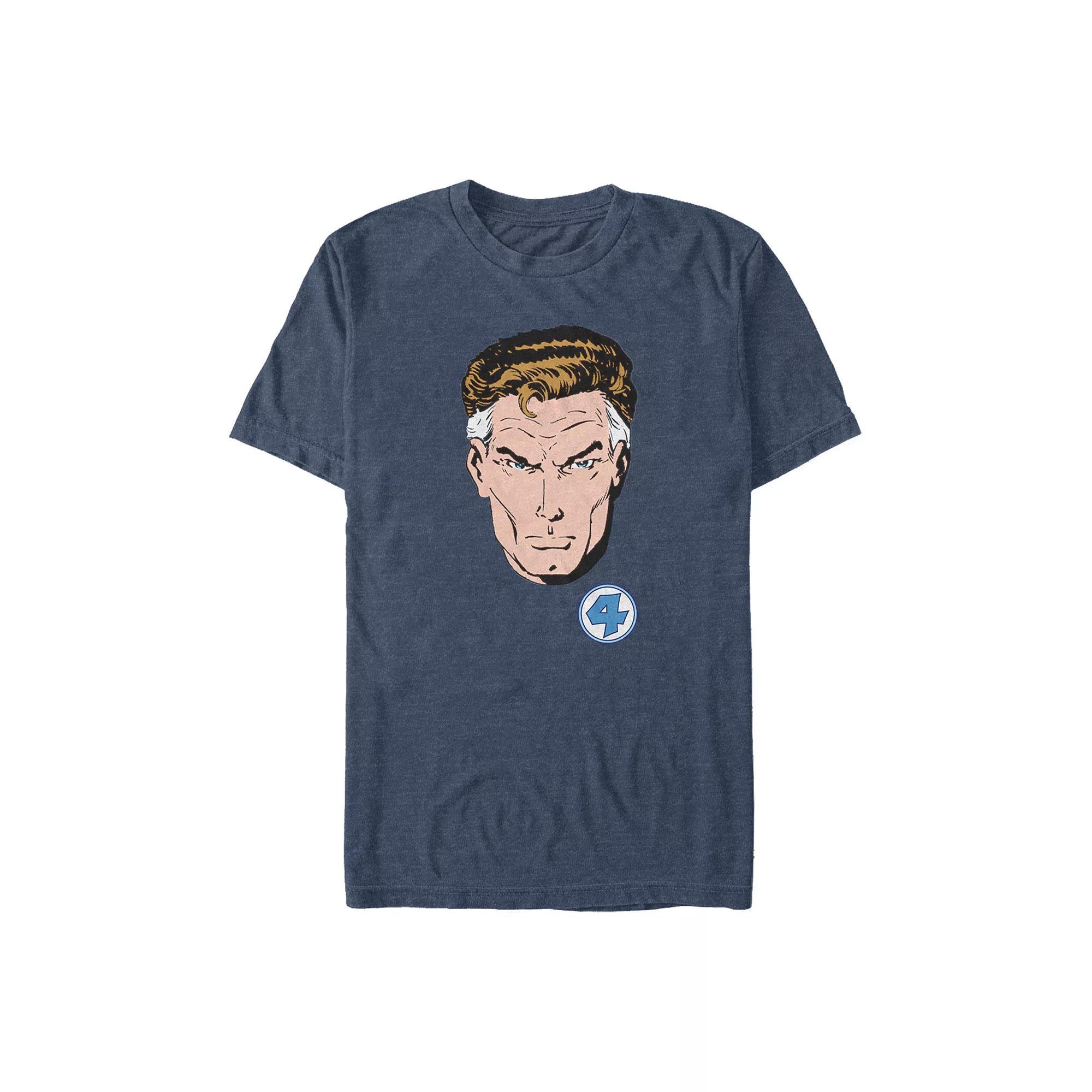 Big & Tall Marvel Fantastic Four Mr. Fantastic Face Graphic Tee, Men's, Size: 3XB, Navy Grey Product Image
