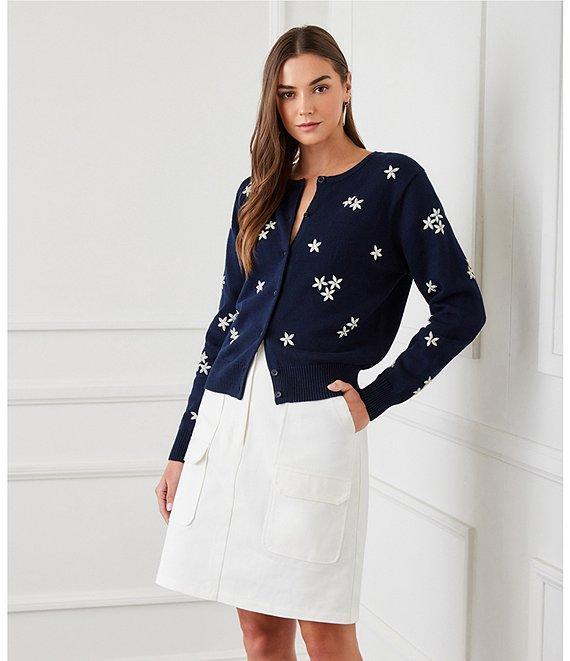 Karen Kane Embellished Flower Cardigan Product Image