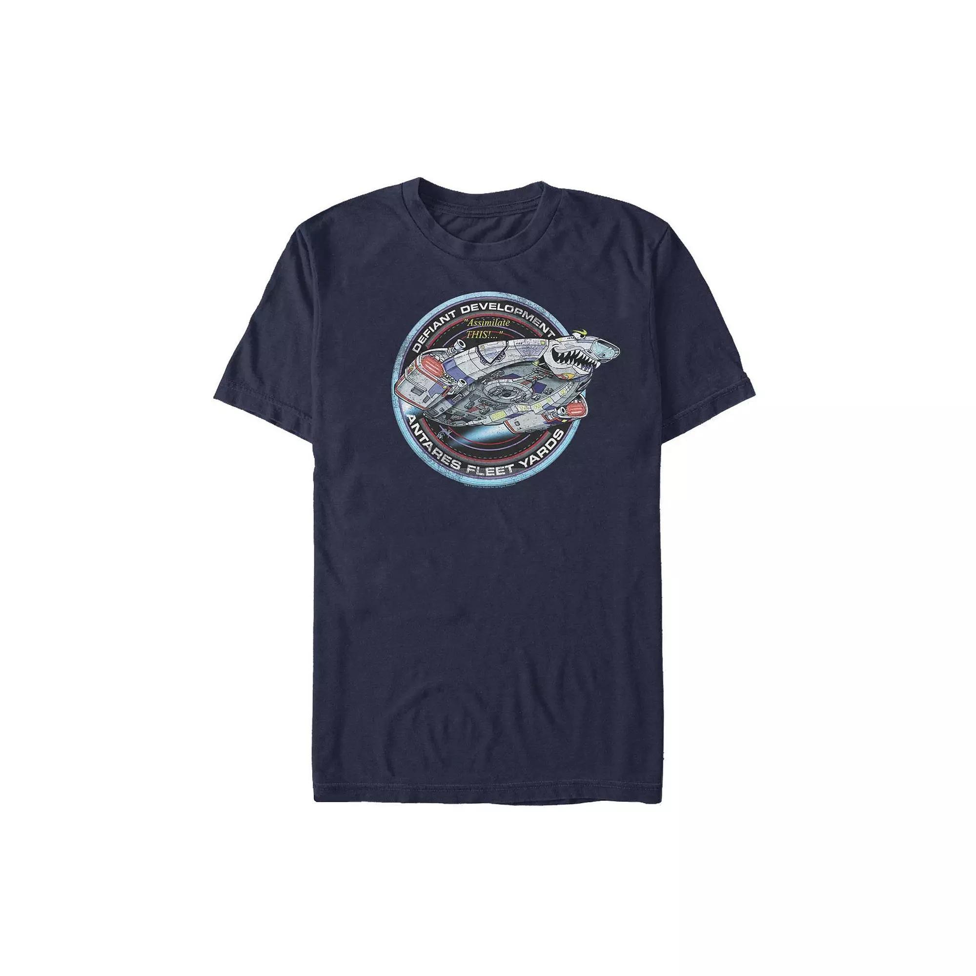 Men's Star Trek Defiant Development Tee, Size: Small, Blue Product Image