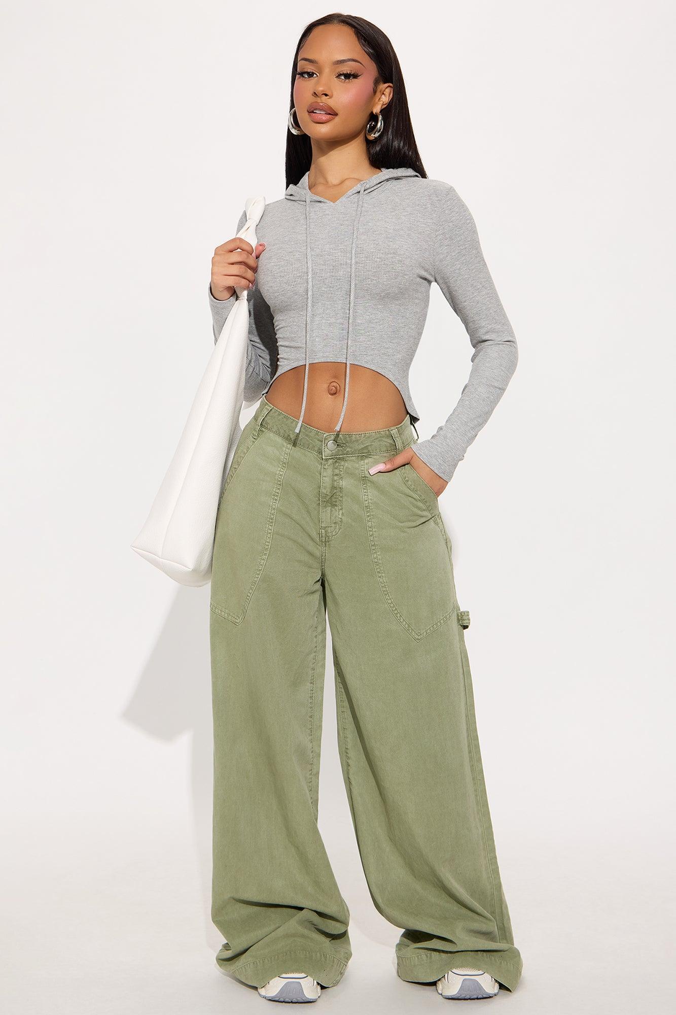 Livia Long Sleeve Ribbed Hooded Top - Heathered Grey Female Product Image