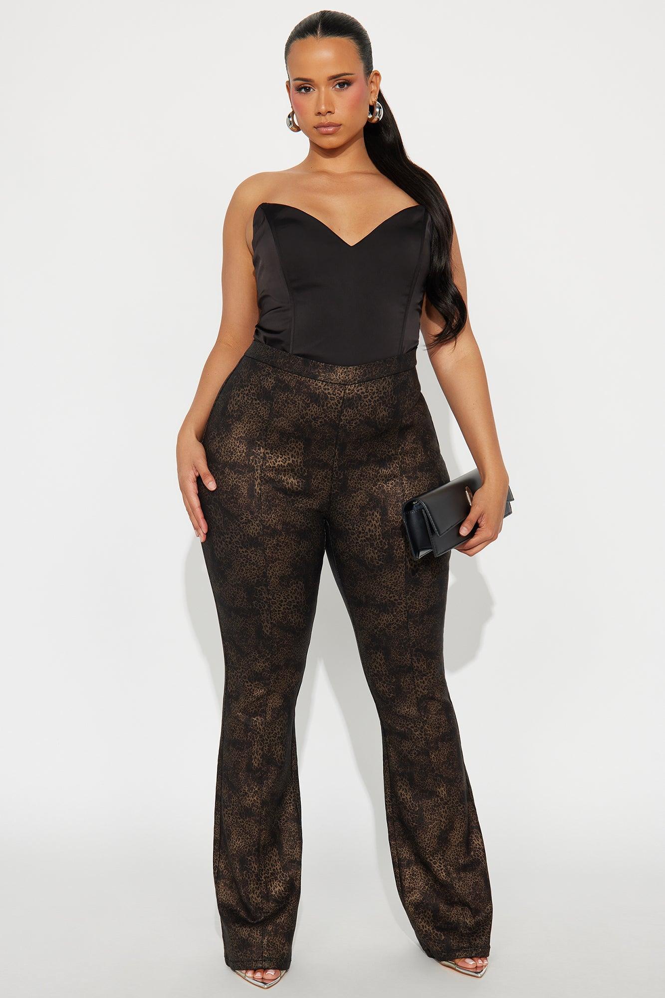 On The Hunt Leopard Flare Pant - Leopard Product Image