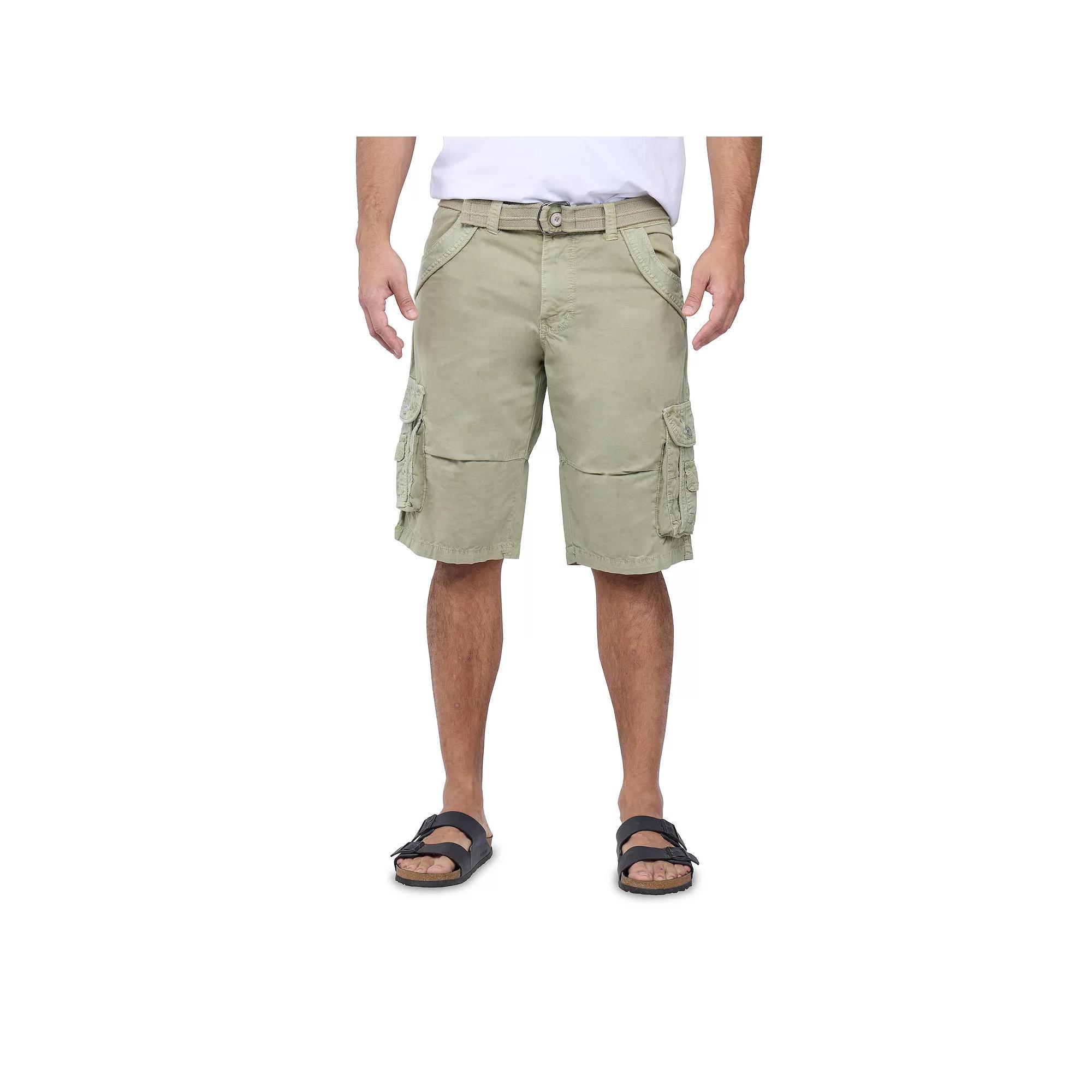 Men's Xray Belted Double-Pocket Bermuda Cargo, Size: 42, Grey Product Image