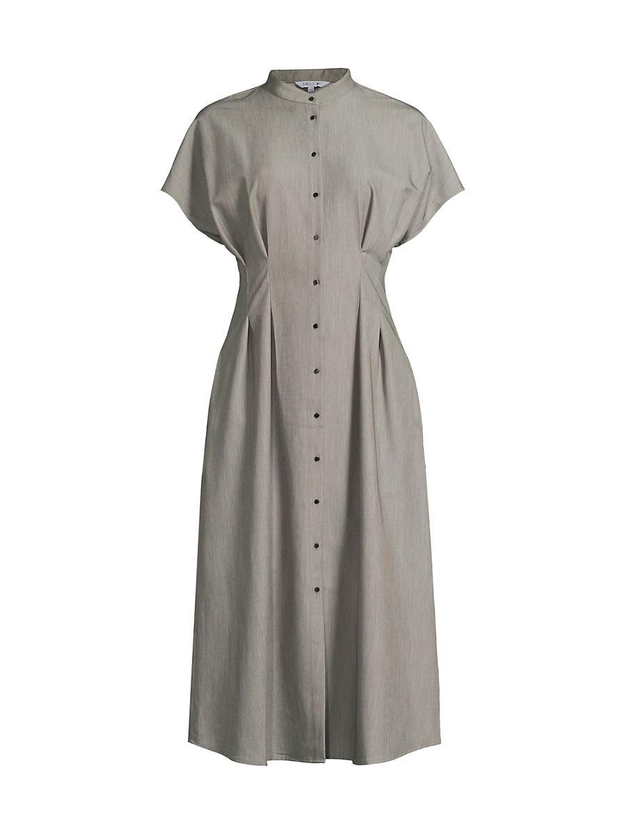 Womens Pleated Modern Fit & Flare Dress Product Image