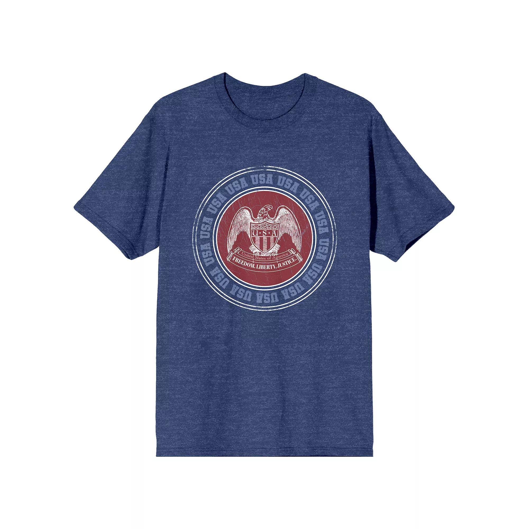 Men's Americana Freedom Liberty Graphic Tee, Size: Medium, Blue Product Image