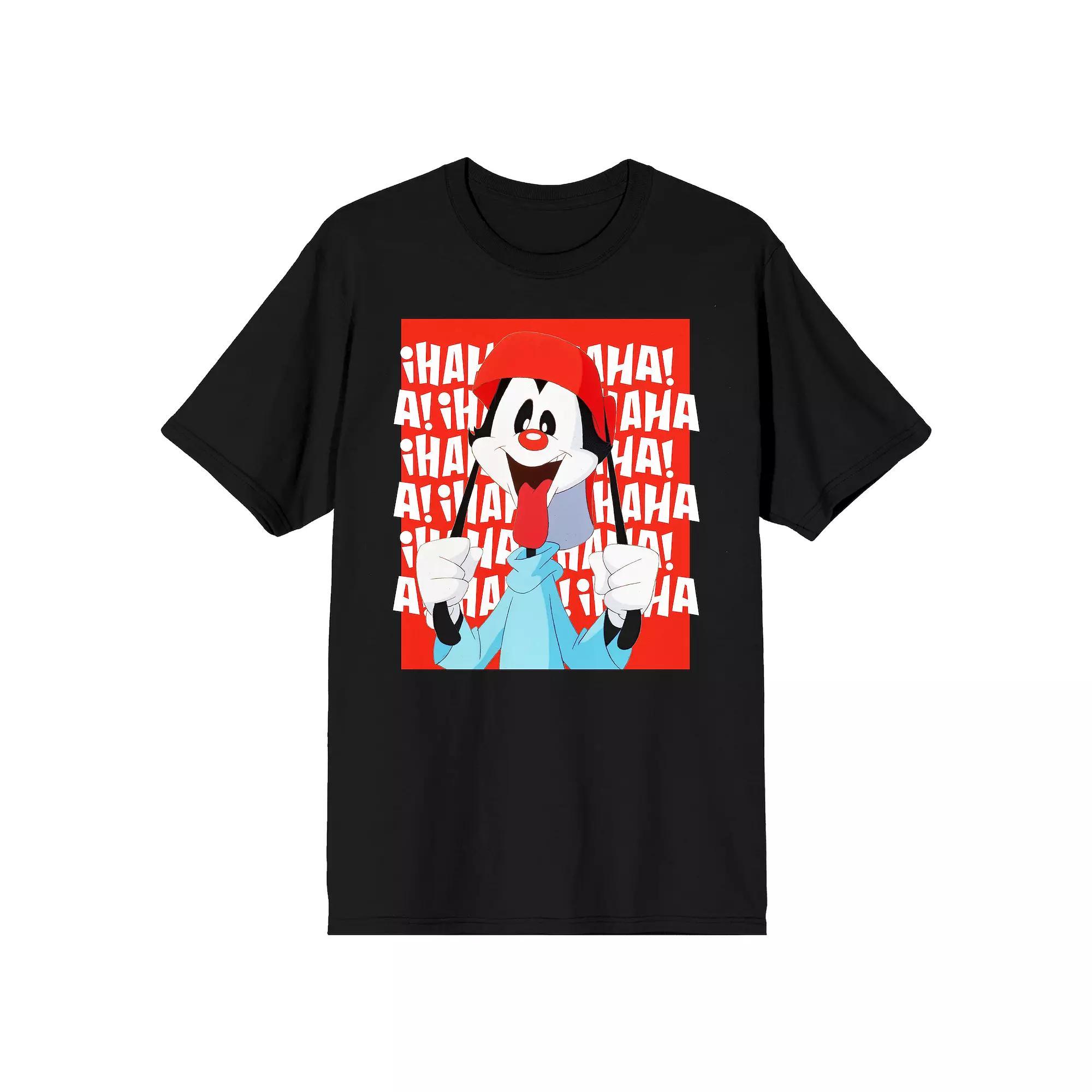 Men's Animaniacs Cartoon Yakko Laugh Tee, Size: Large, Black Product Image
