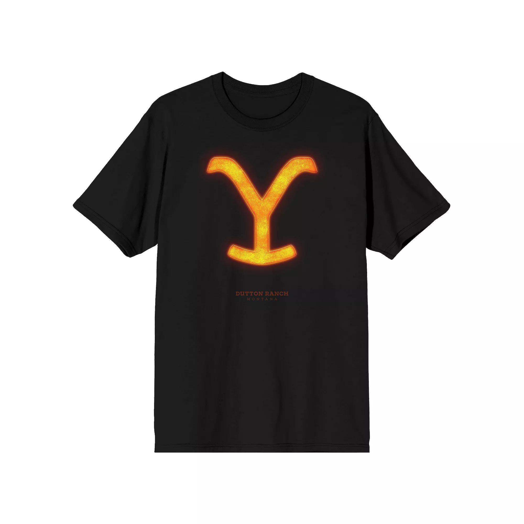 Men's Yellowstone Horseshoe Logo Short Sleeve Graphic T-Shirt, Size: Small, Blue 2 Product Image
