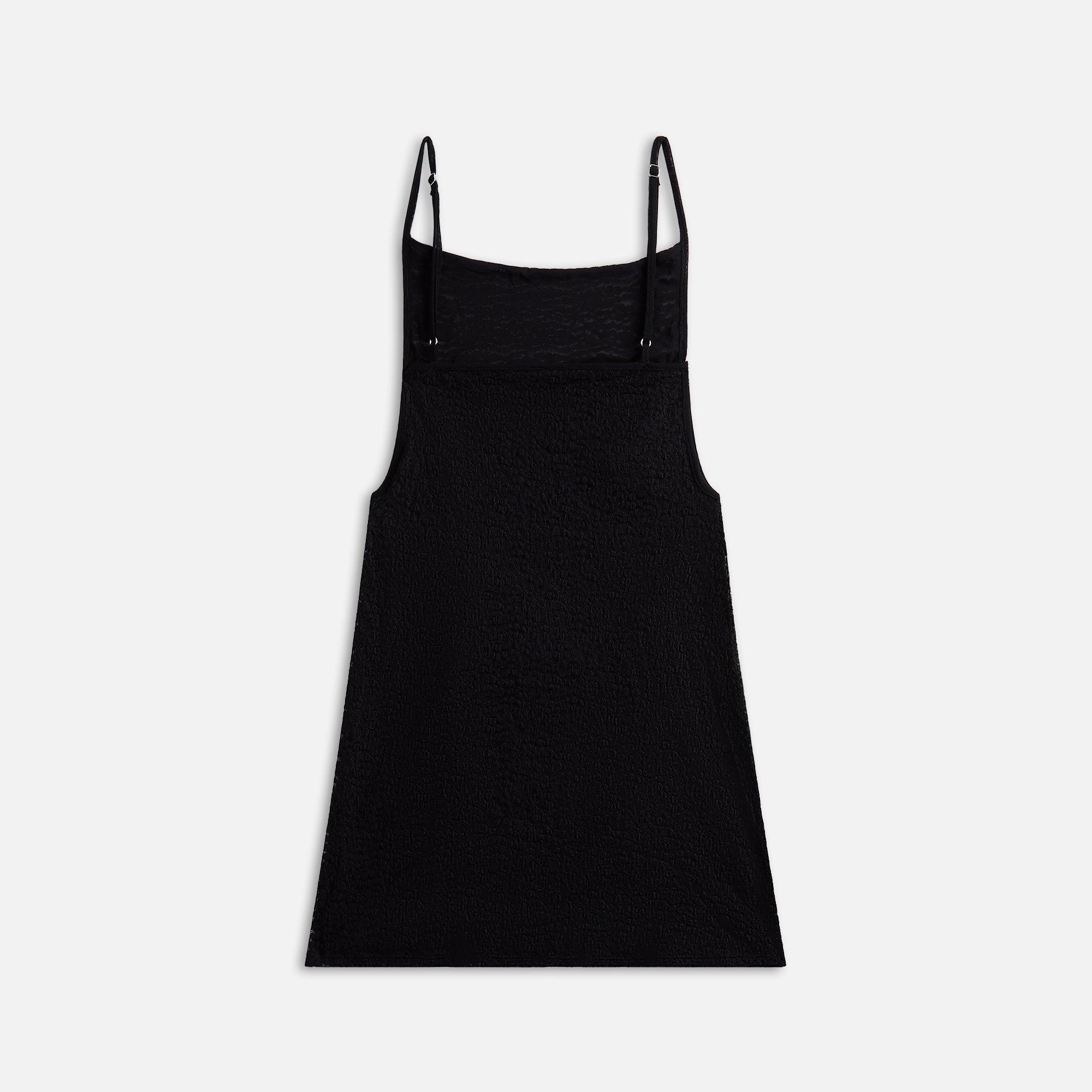 Second Skin Crepe Mesh Mini Dress - Black Female Product Image