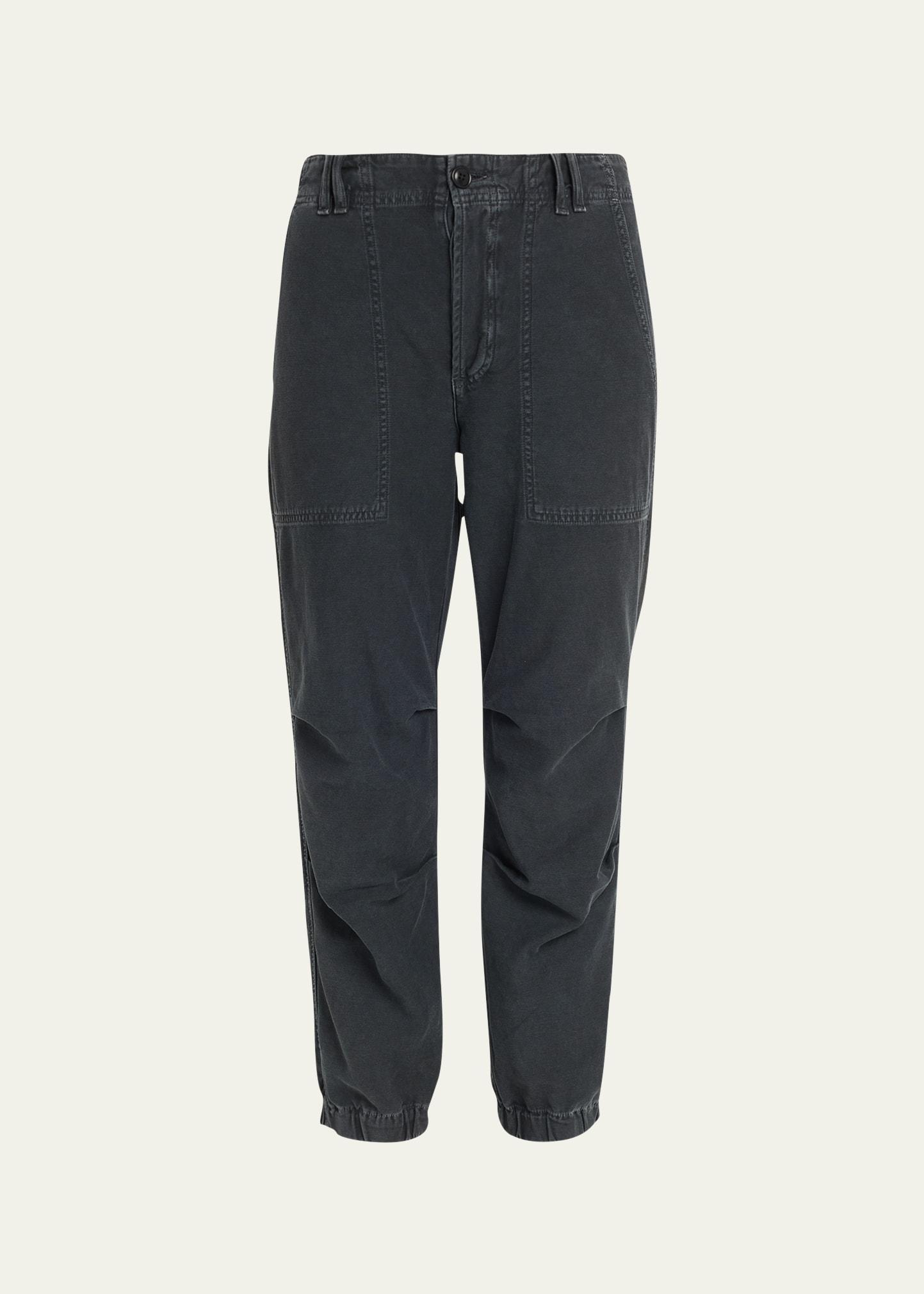 Agnit Sateen Cropped Utility Trousers Product Image