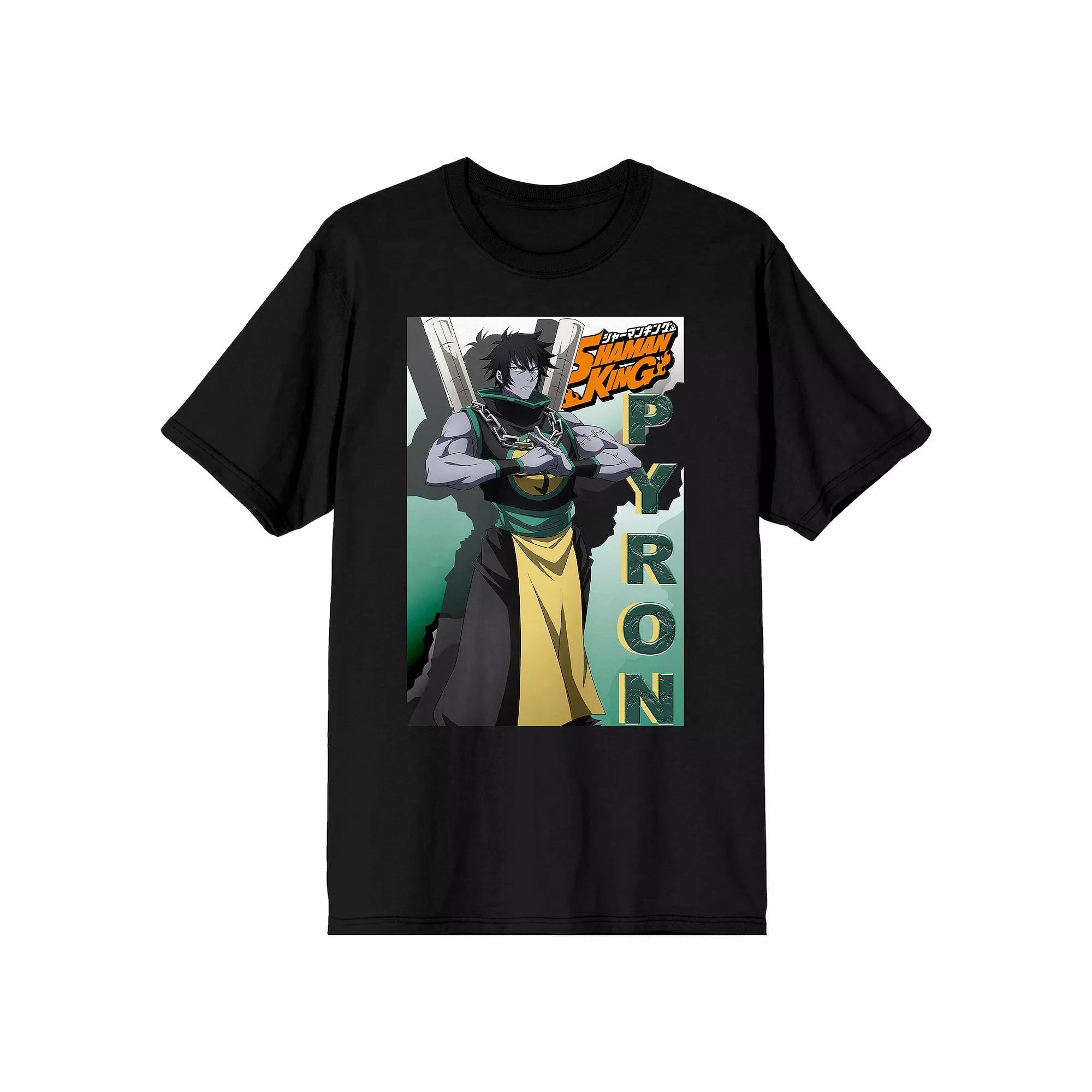 Men's Shaman King Pyron Crew Neck Tee, Size: Medium, Black Product Image