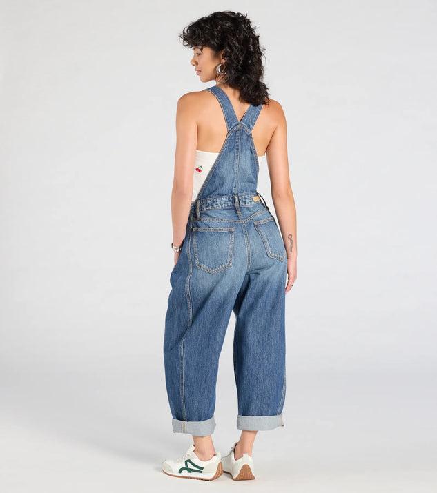 Match My Vibe Wide-Leg Denim Overalls Product Image