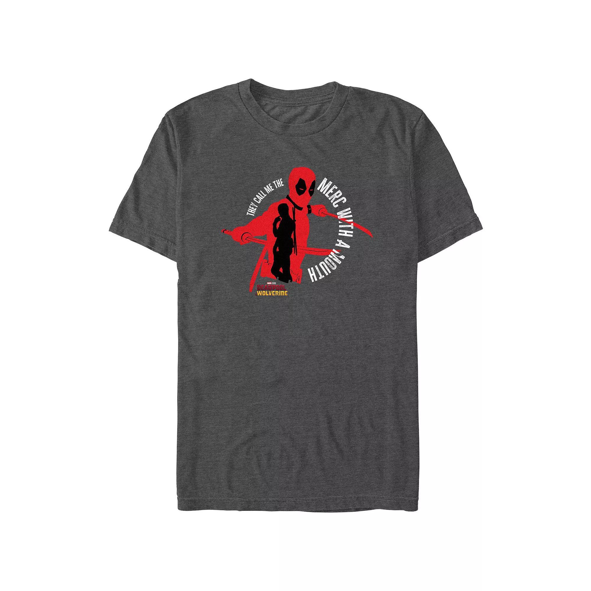 Big & Tall Marvel Deadpool & Wolverine Merc With A Mouth Graphic Tee, Men's, Size: Large Tall, Grey Heather Product Image
