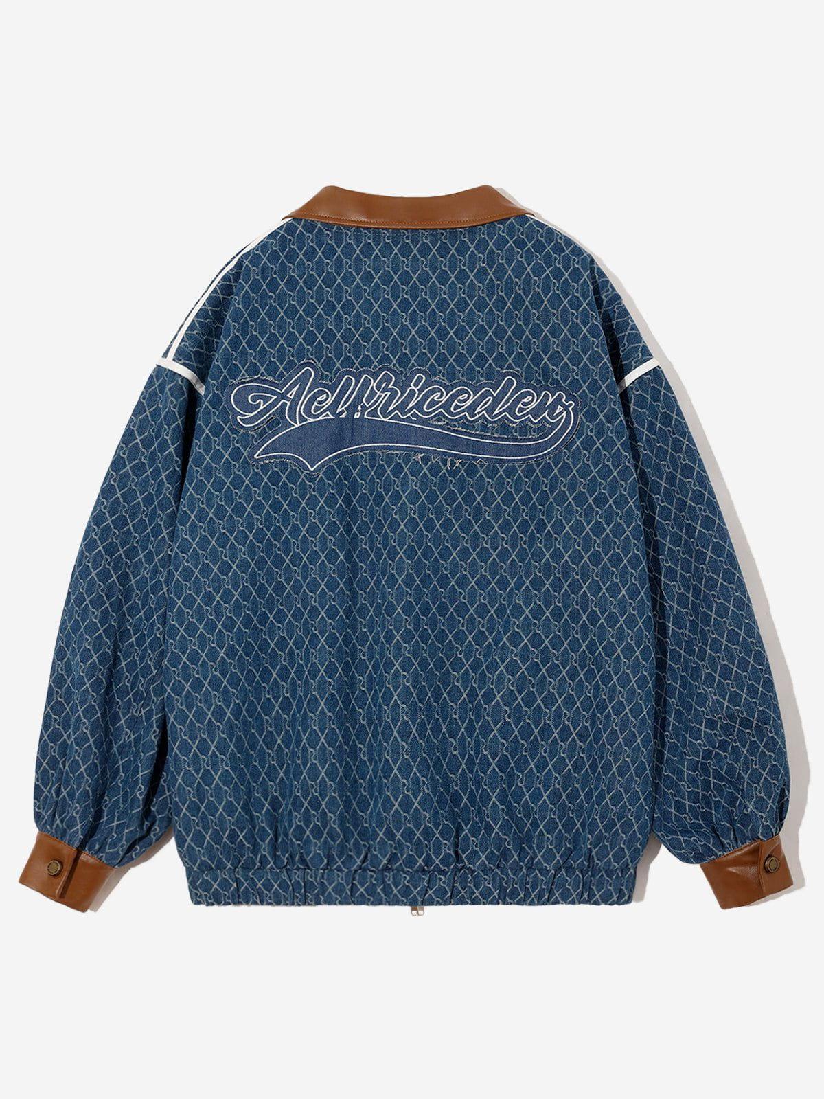 Aelfric Eden Vintage Denim Jacquard Cropped Jacket Product Image