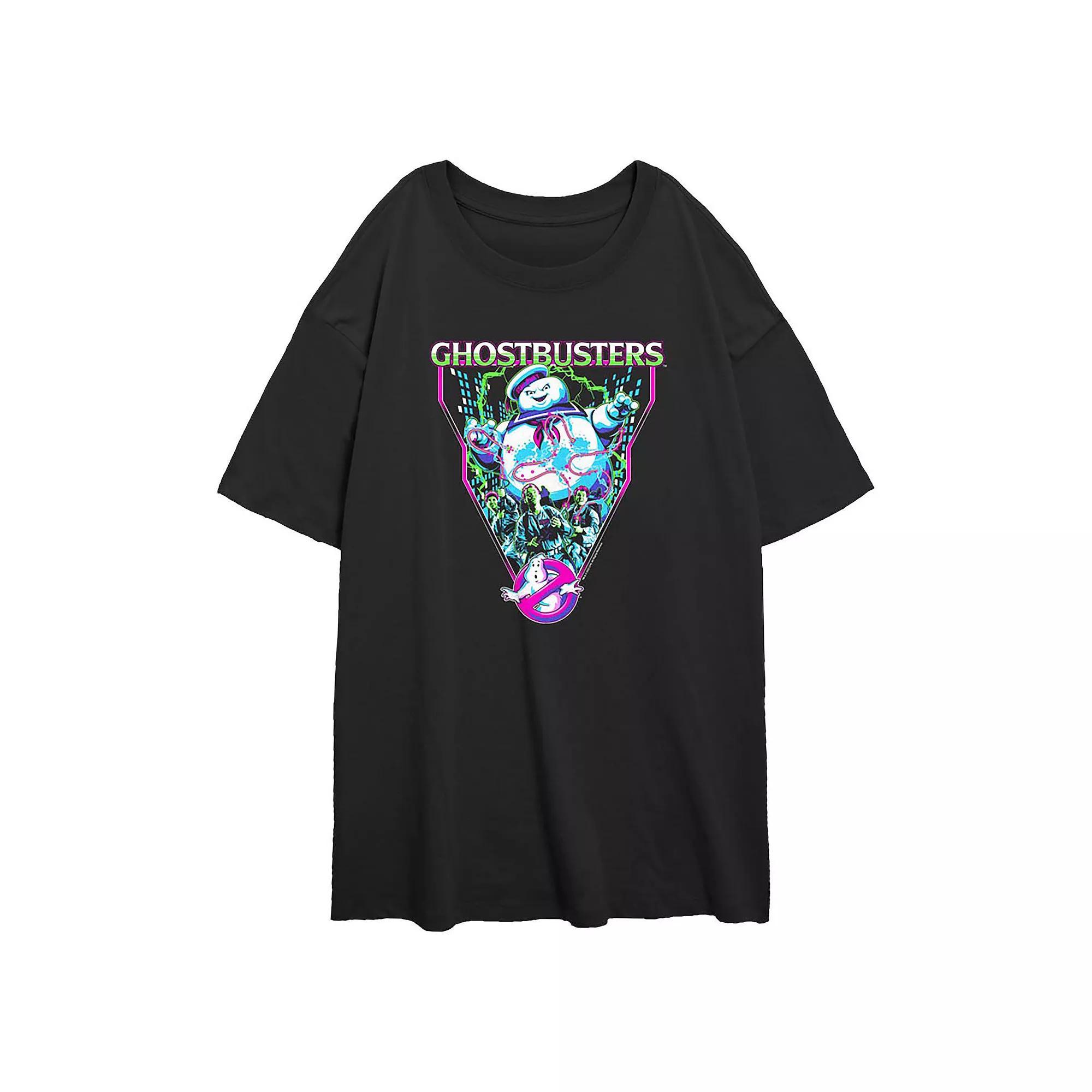 Juniors' Ghostbusters Marshmallow Man Oversized Graphic Tee, Girl's, Size: XS, Black Product Image