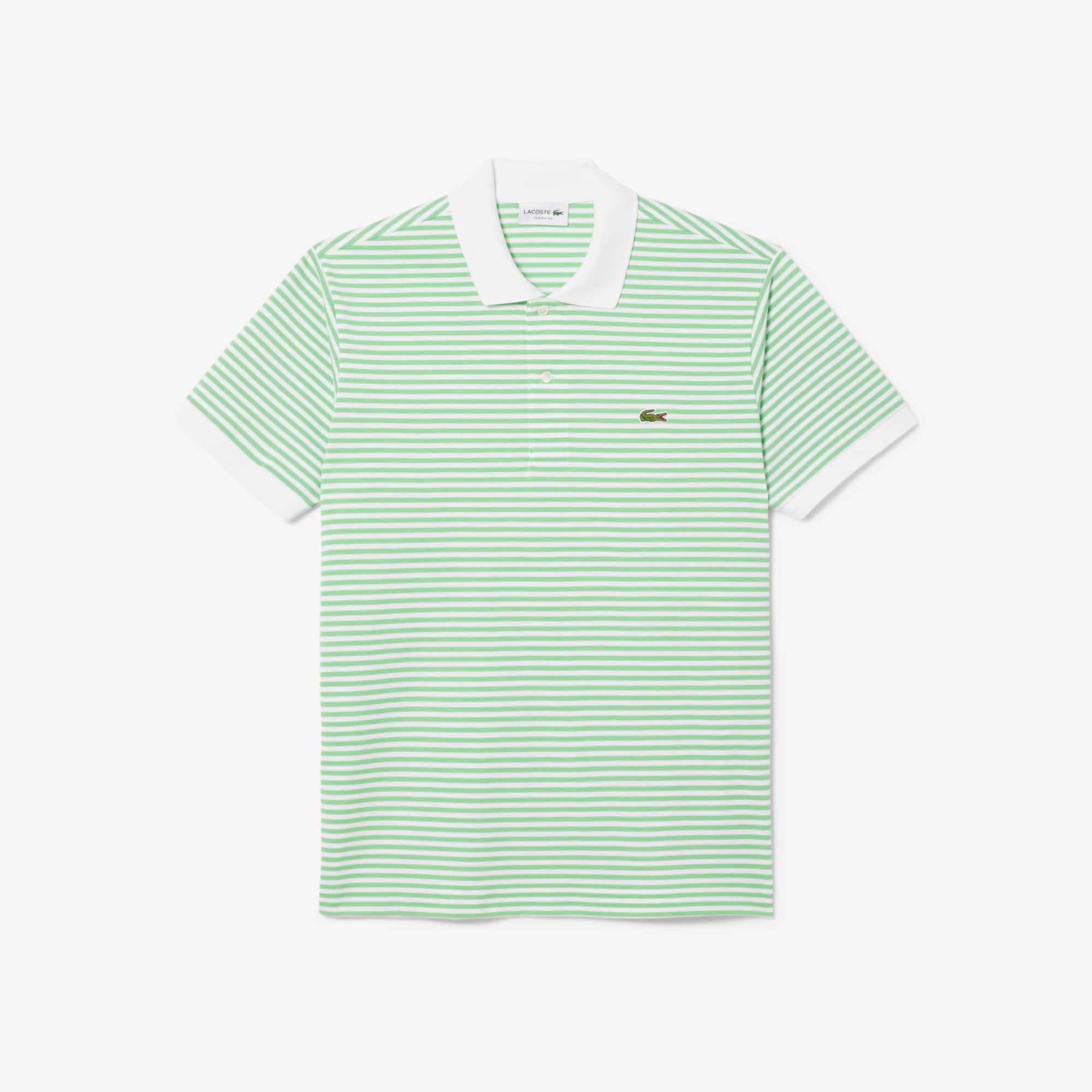 Classic Fit L.12.12 Striped Petit Piqué Polo Shirt Product Image