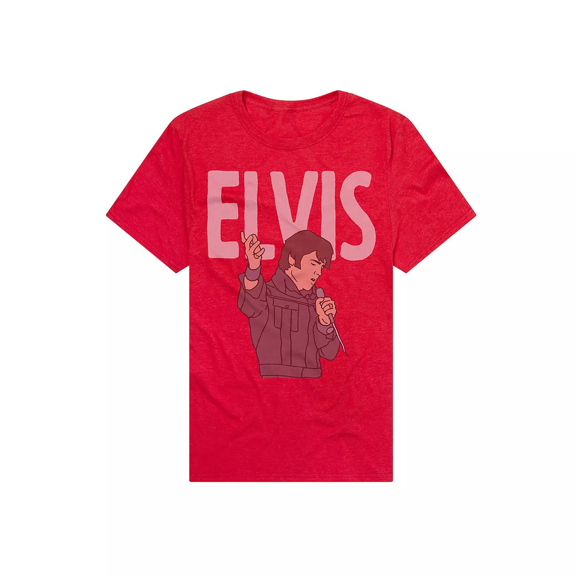 Men's Elvis Red Performance Graphic Tee, Size: Medium Product Image
