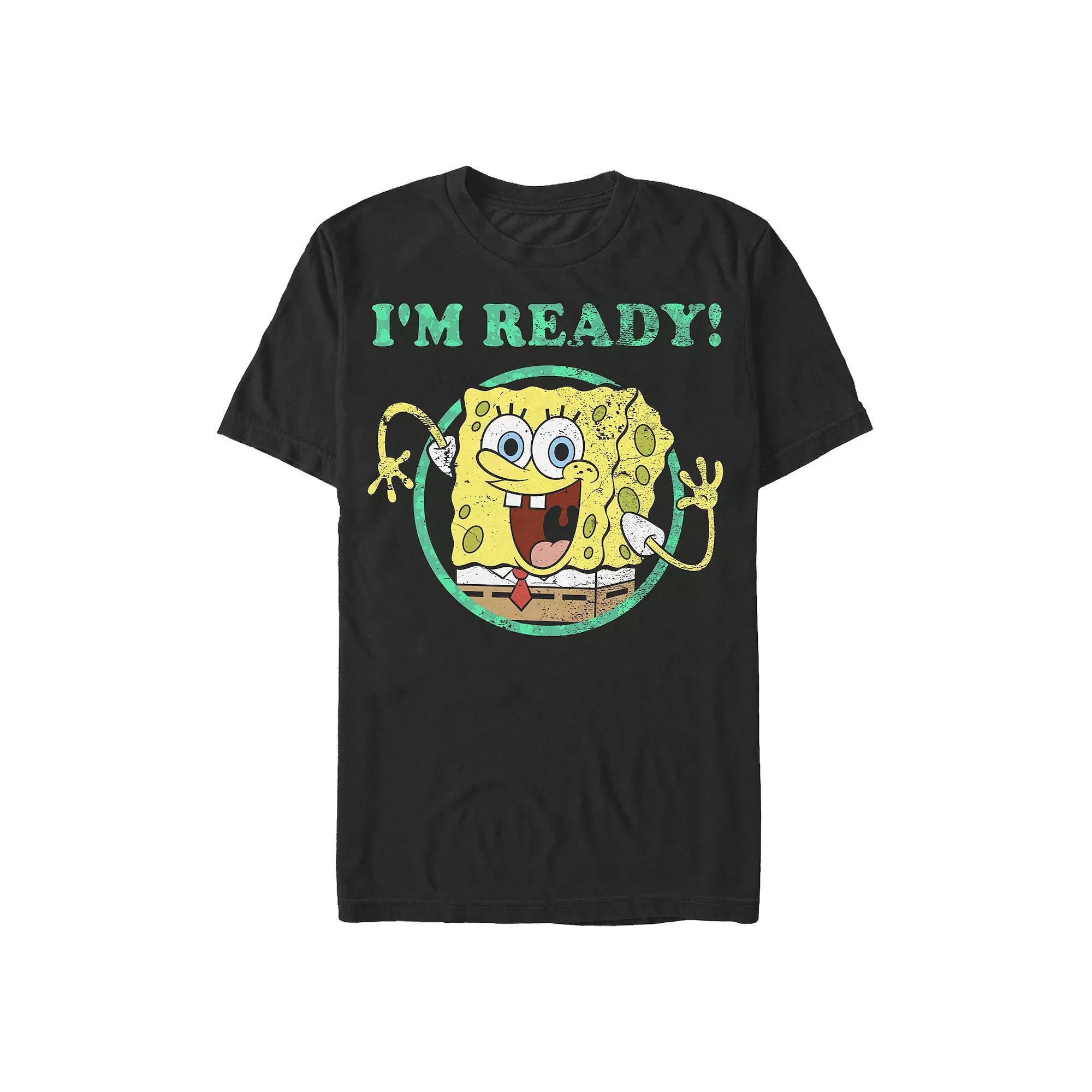 Disney's SpongeBob SquarePants I'm Ready! Men's Graphic Tee, Size: Medium, Black Product Image