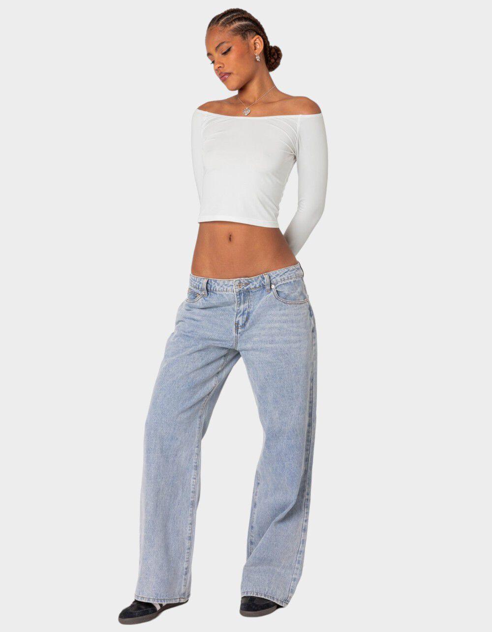 EDIKTED Tahlia V-Neck Off Shoulder Top Product Image