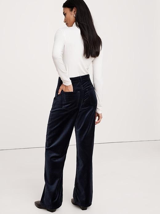 The Icon Classic Wide-Leg Velvet Pant Product Image