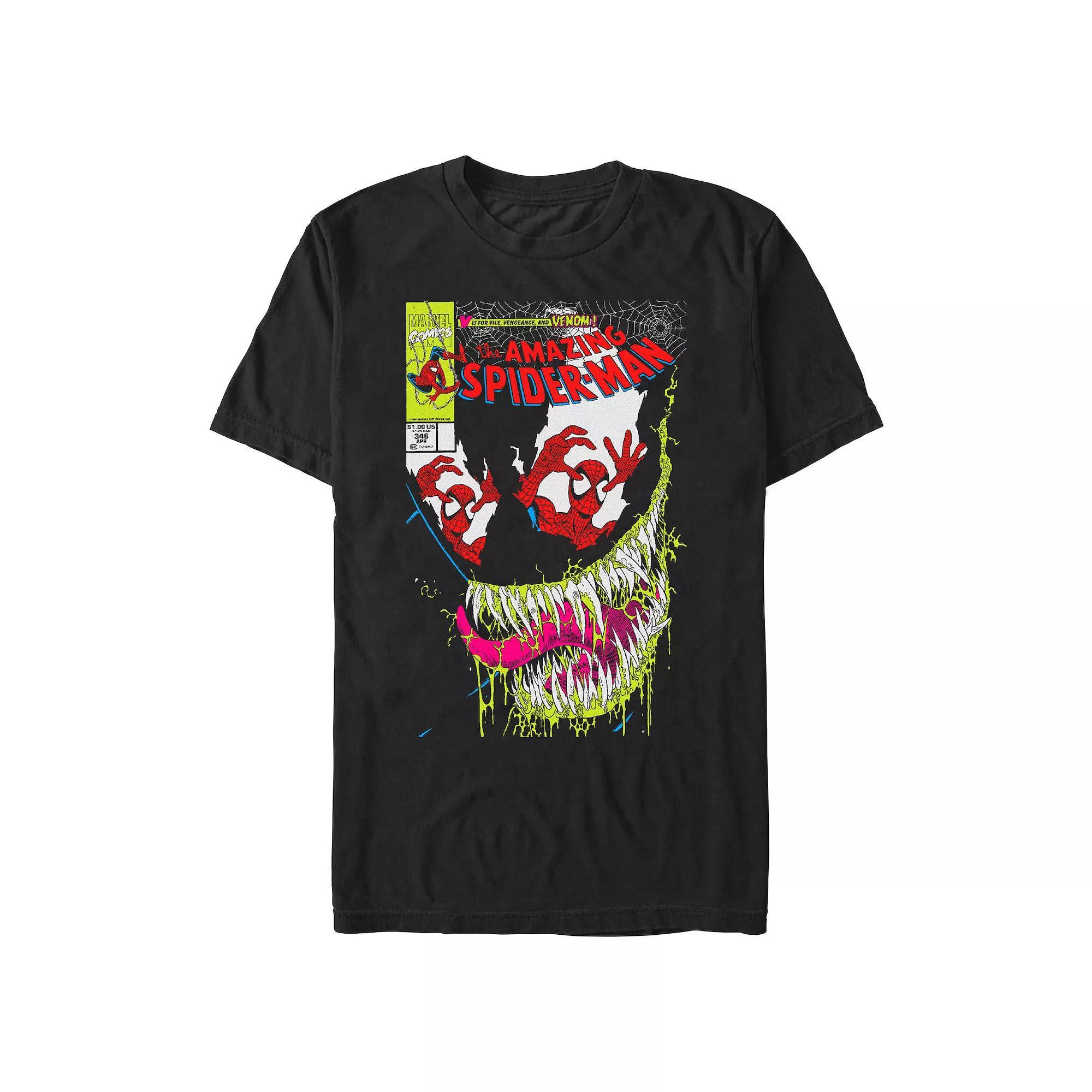 Men's Spider-Man Spidey Venom Prey Graphic Tee, Size: XXL, Black Product Image